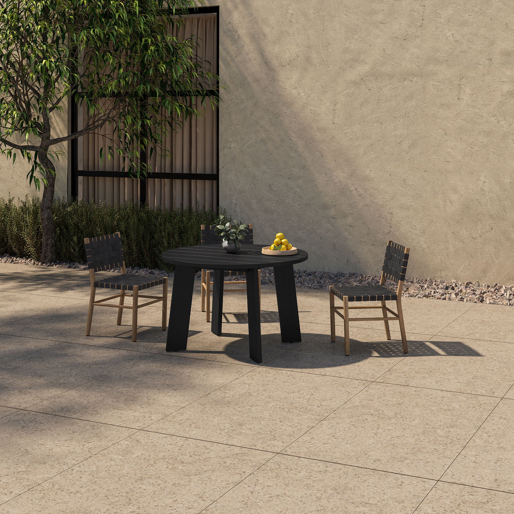 Mira - Outdoor Dining Chair - Black - Image 2