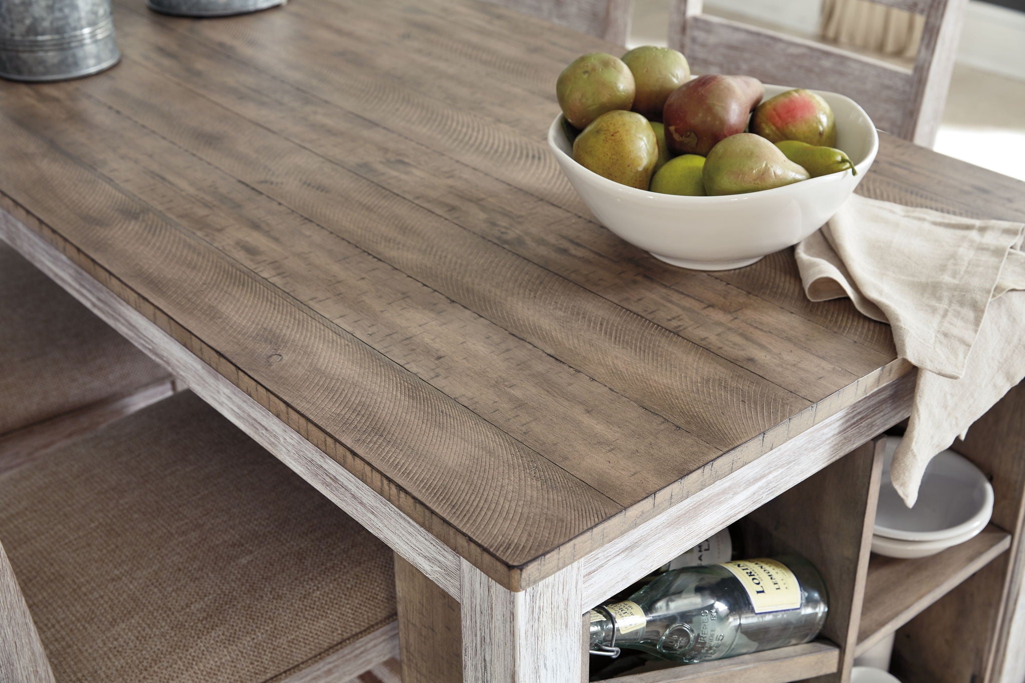 Skempton - RECT DRM Table w/Storage - White - Image 2