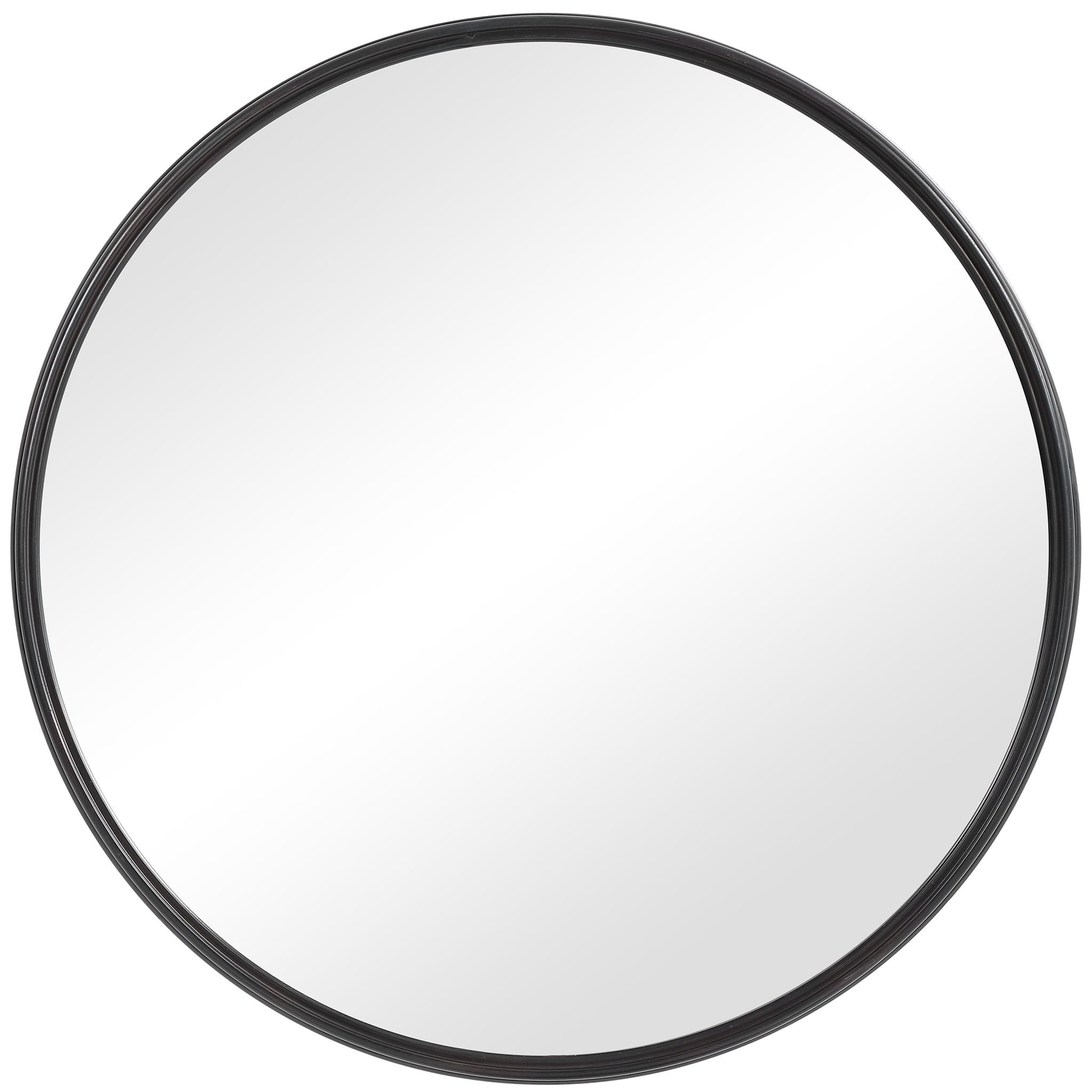 Belham – Round Iron Mirror – Black