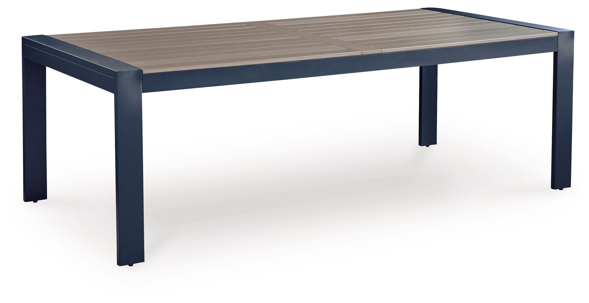 East Beach – Rectangular Dining Table With Umbrella Option – Blue