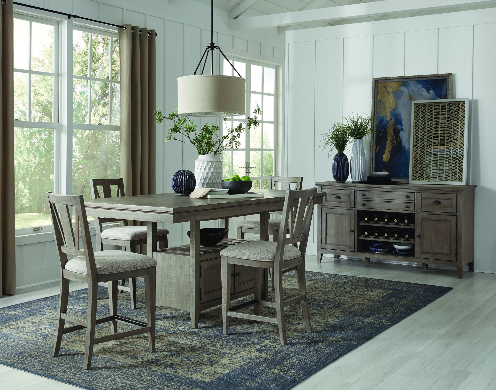 Paxton Place - Counter Chair With Upholstered Seat (Set of 2) - Dovetail Gray - Image 3