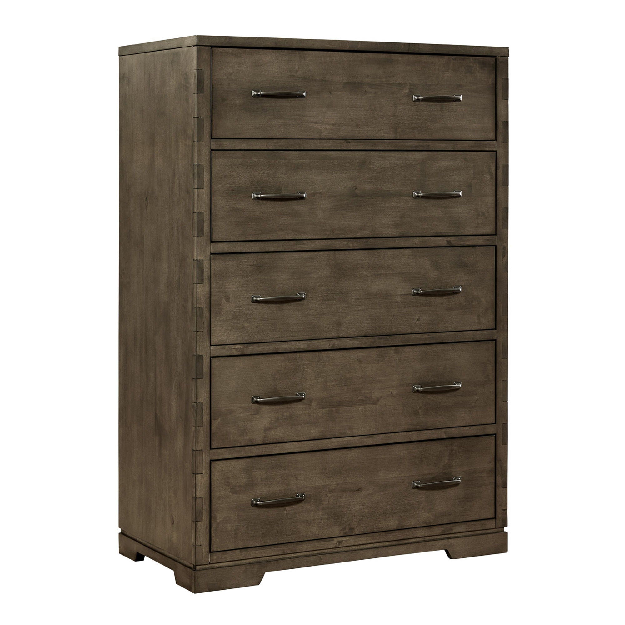 Dovetail – 5 Drawer Wood Chest – Graphite