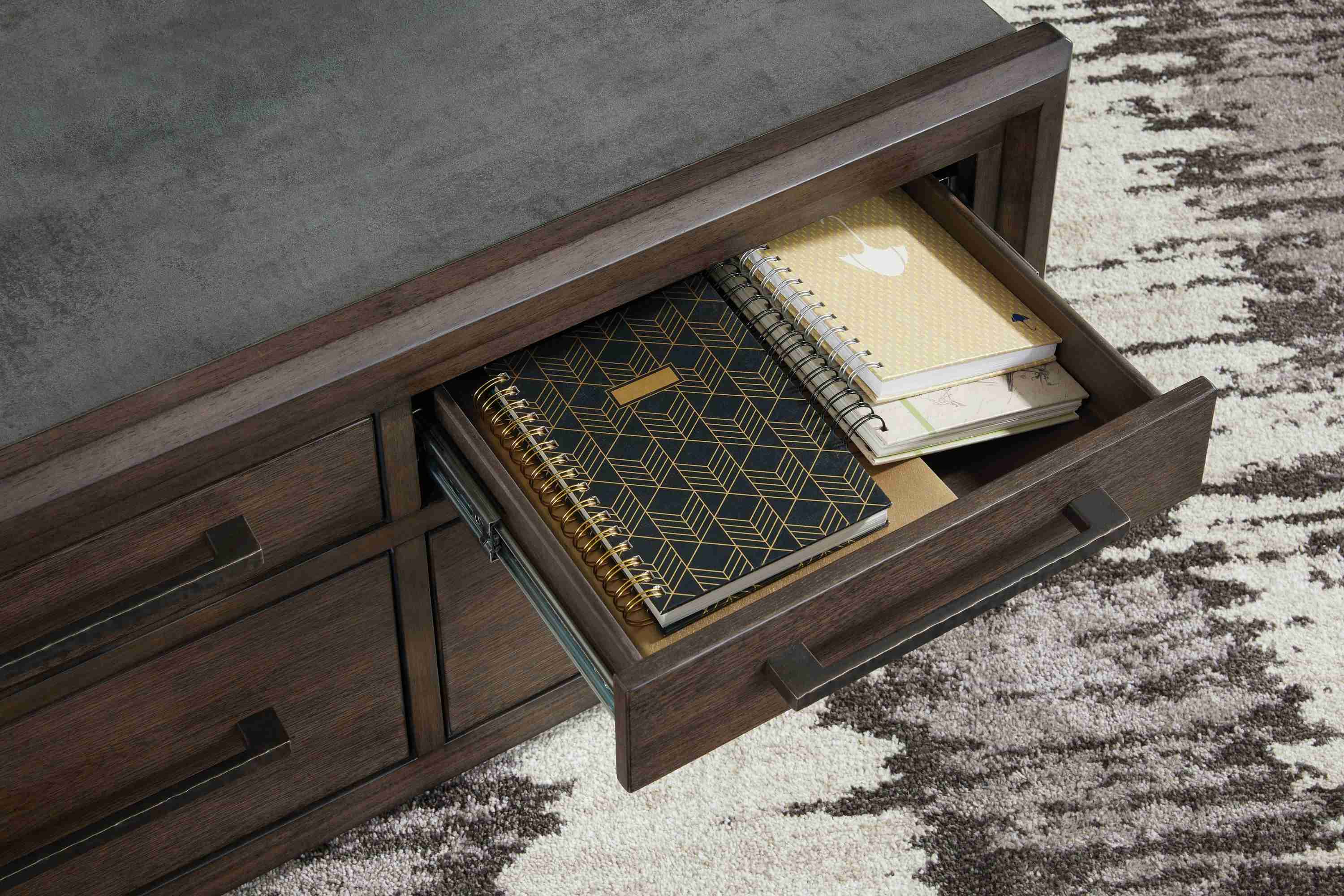 Kallenny - Square Cocktail Table - Brown / Gray - Image 2