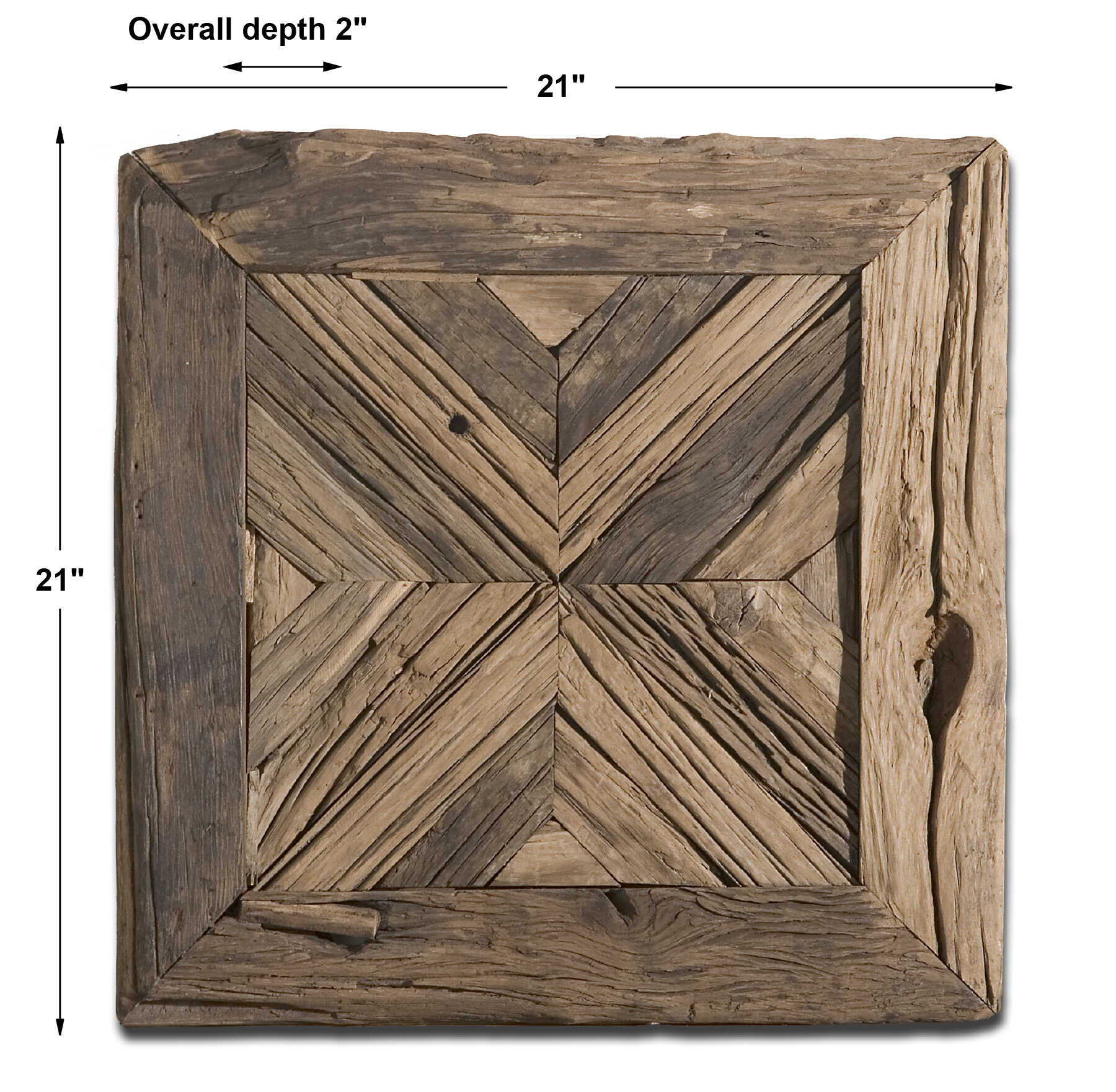 Rennick - Reclaimed Wood Wall Art - Light Brown - Image 2