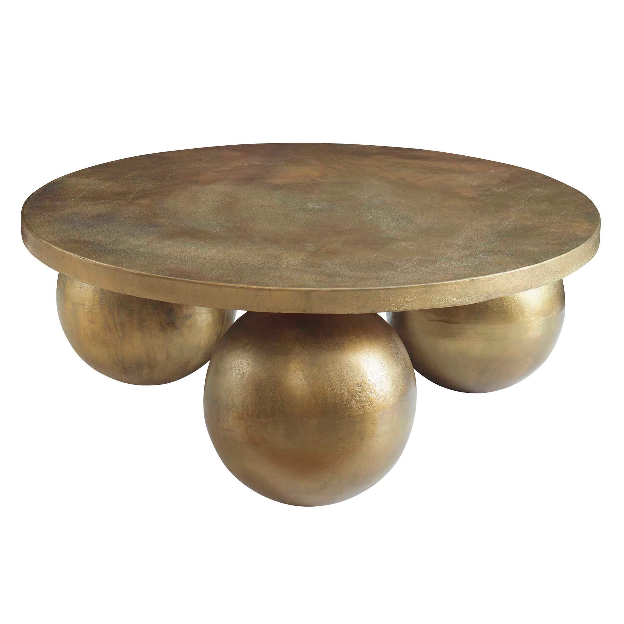 Triplet - Antique Brass Coffee Table - Gold - Image 3