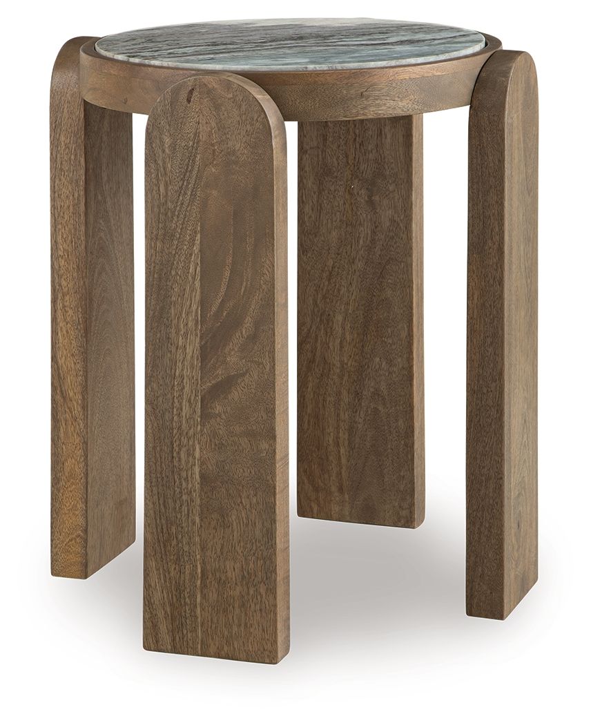 Gavrilley – Accent Table – Gray / White / Brown