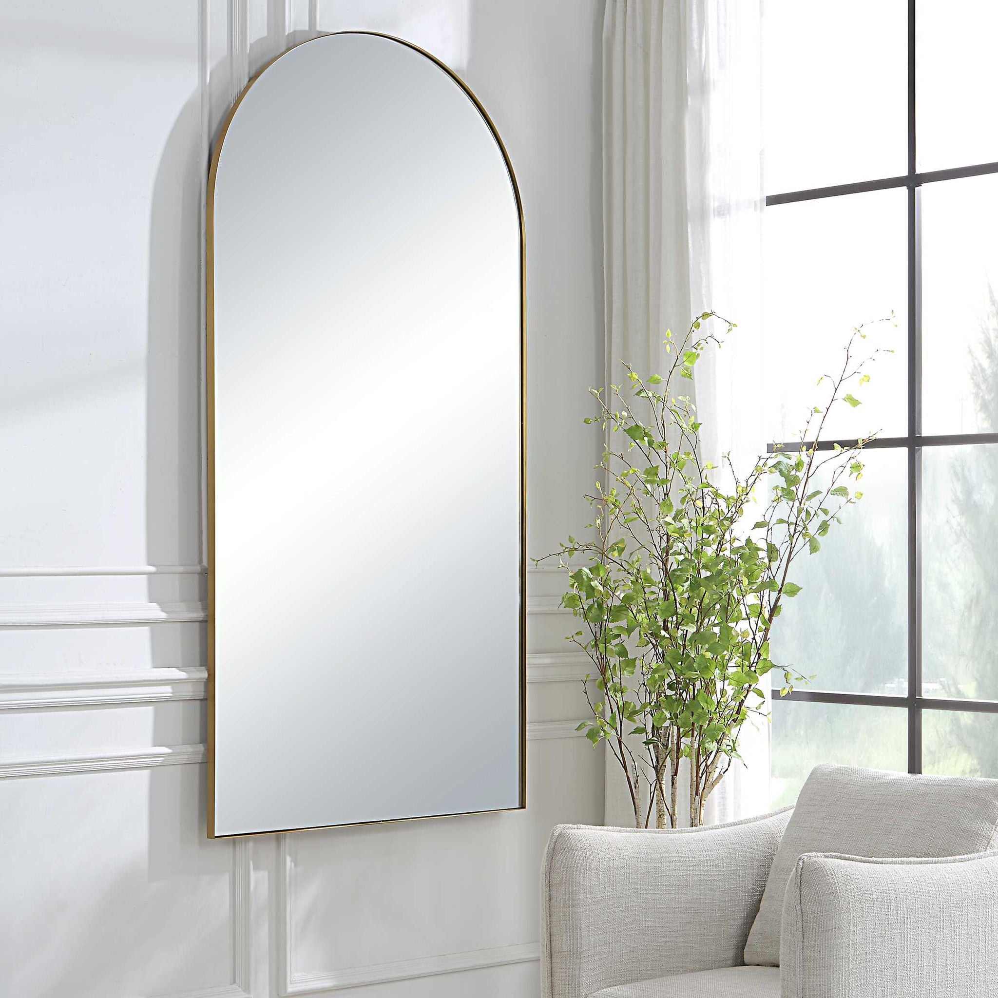 Crosley - Arch Mirror - Antique Brass - Image 3