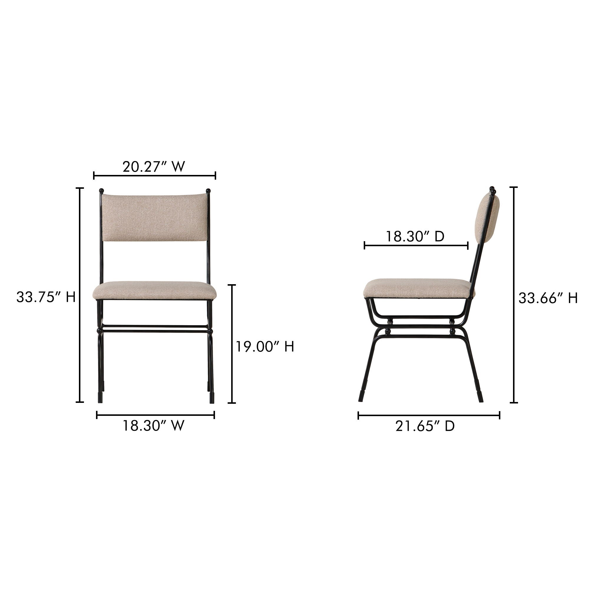 Posta - Dining Chair - Beige - Image 2