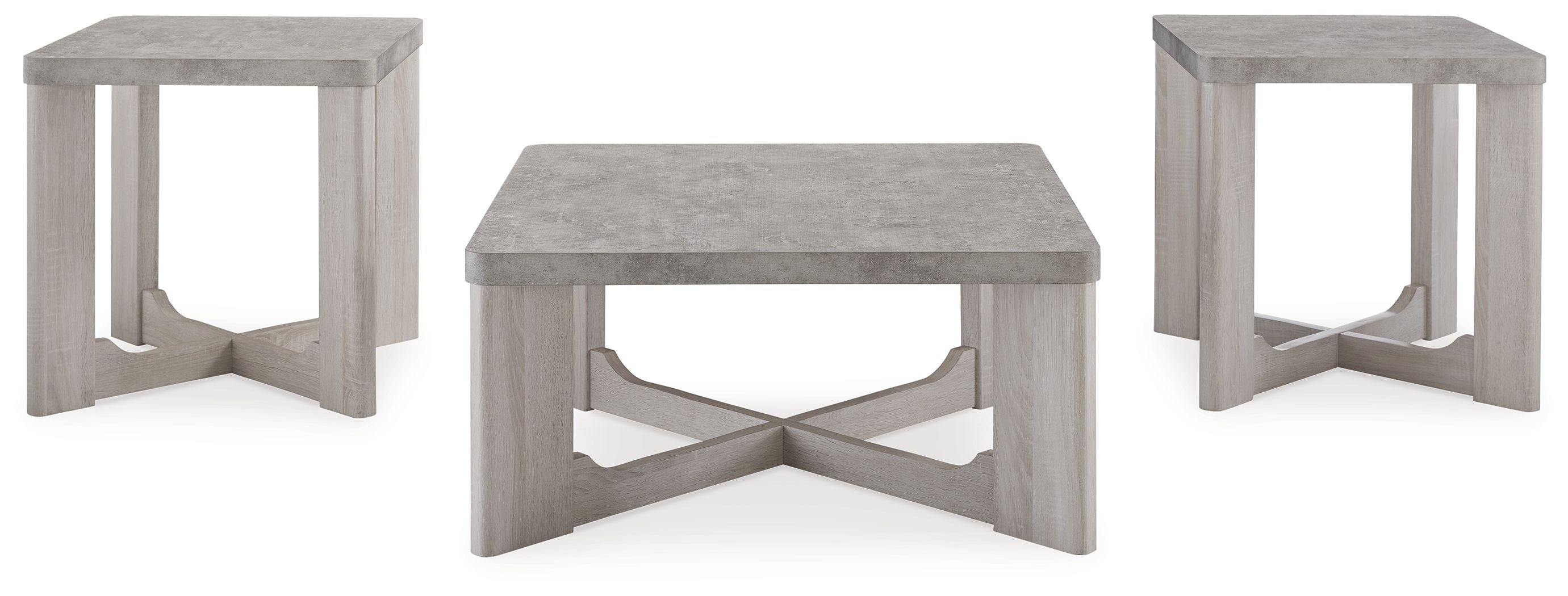 Garnilly - Occasional Table Set (Set of 3) - Whitewash - Image 3