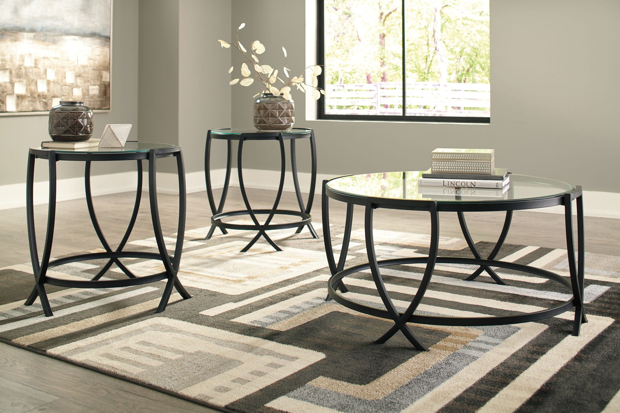 Tarrin - Occasional Table Set (Set of 3) - Black - Image 2