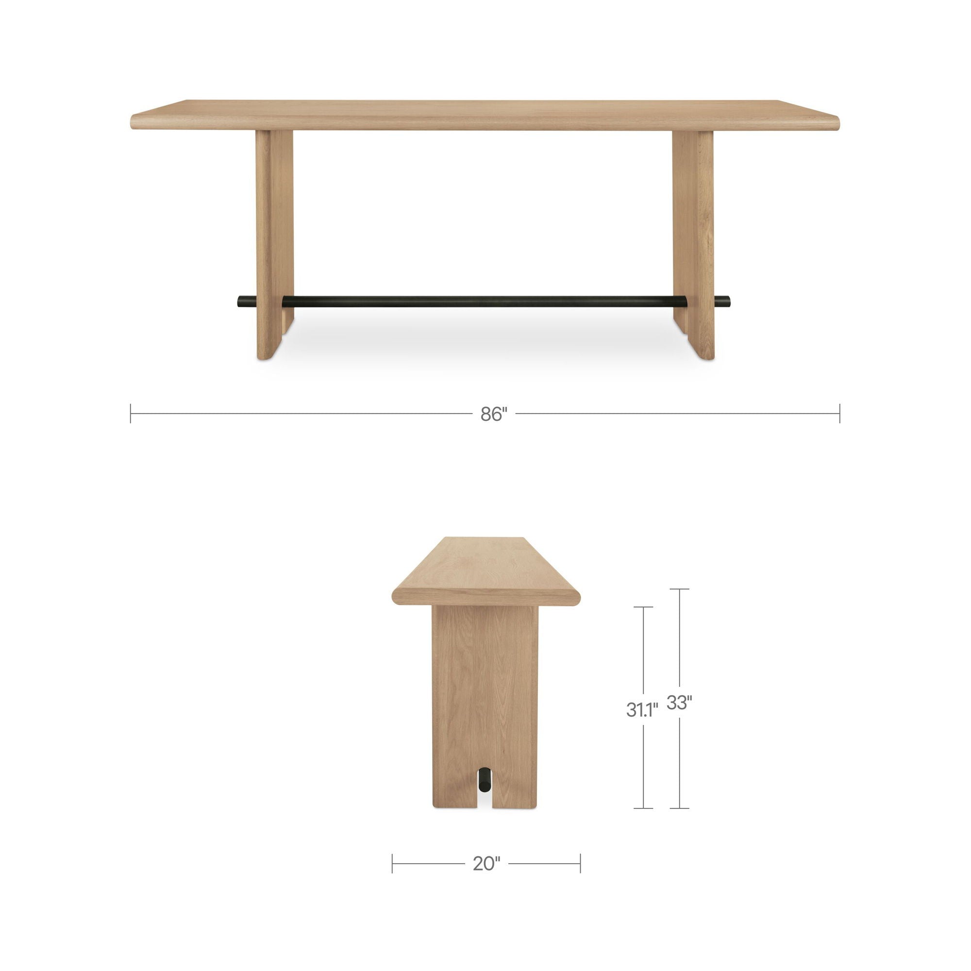 Madison - Console Table - Light Brown - Image 3