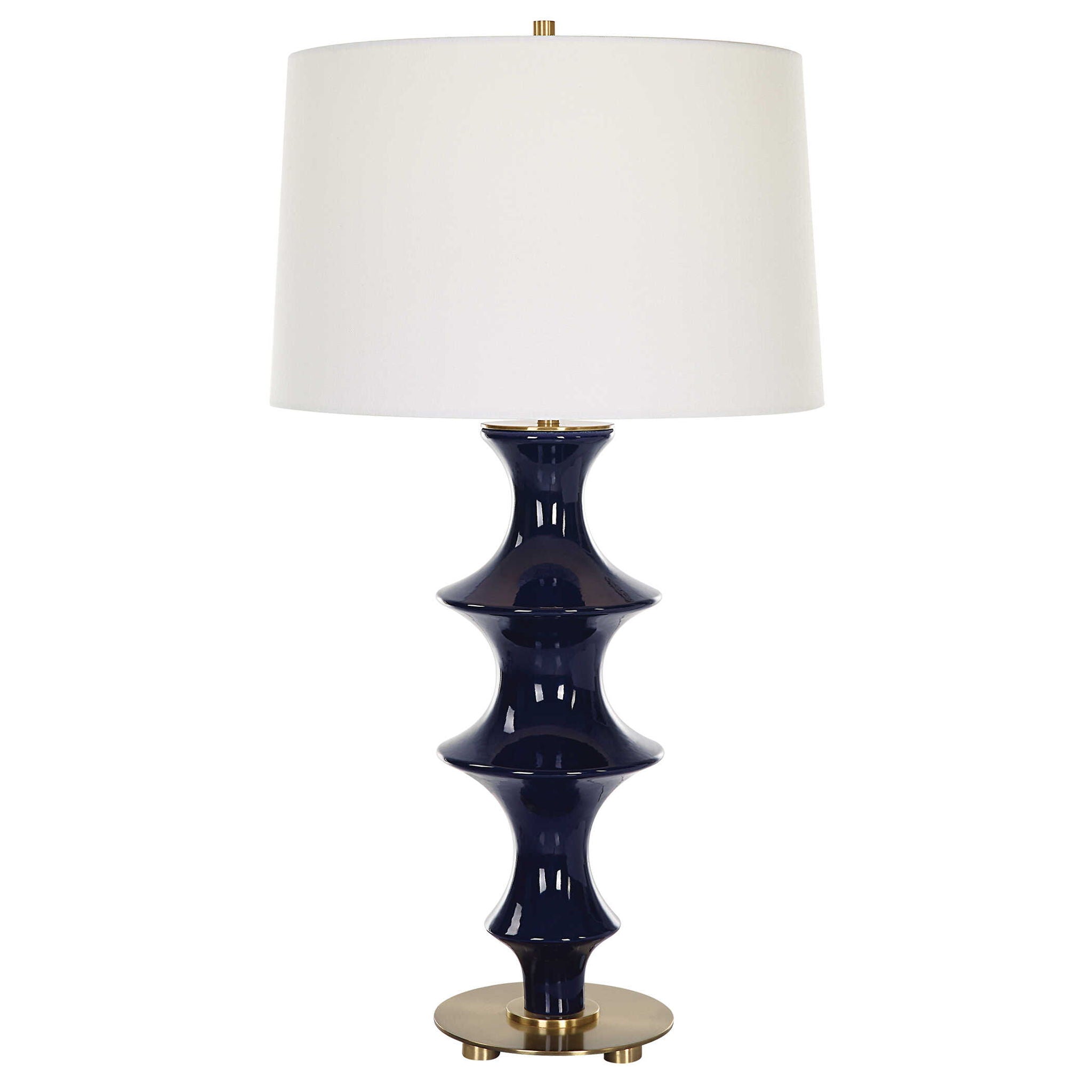 Coil - Sculpted Blue Table Lamp - Image 1