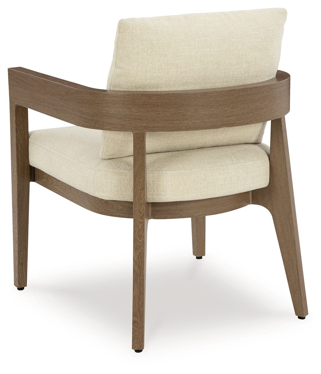 Serene Bay - Arm Chair With Cushion (Set of 2) - Dark Brown / White - Image 3