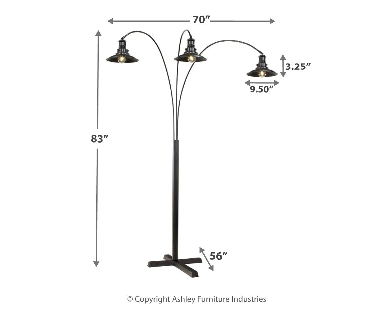 Sheriel - Metal Arc Lamp  - Black - Image 2