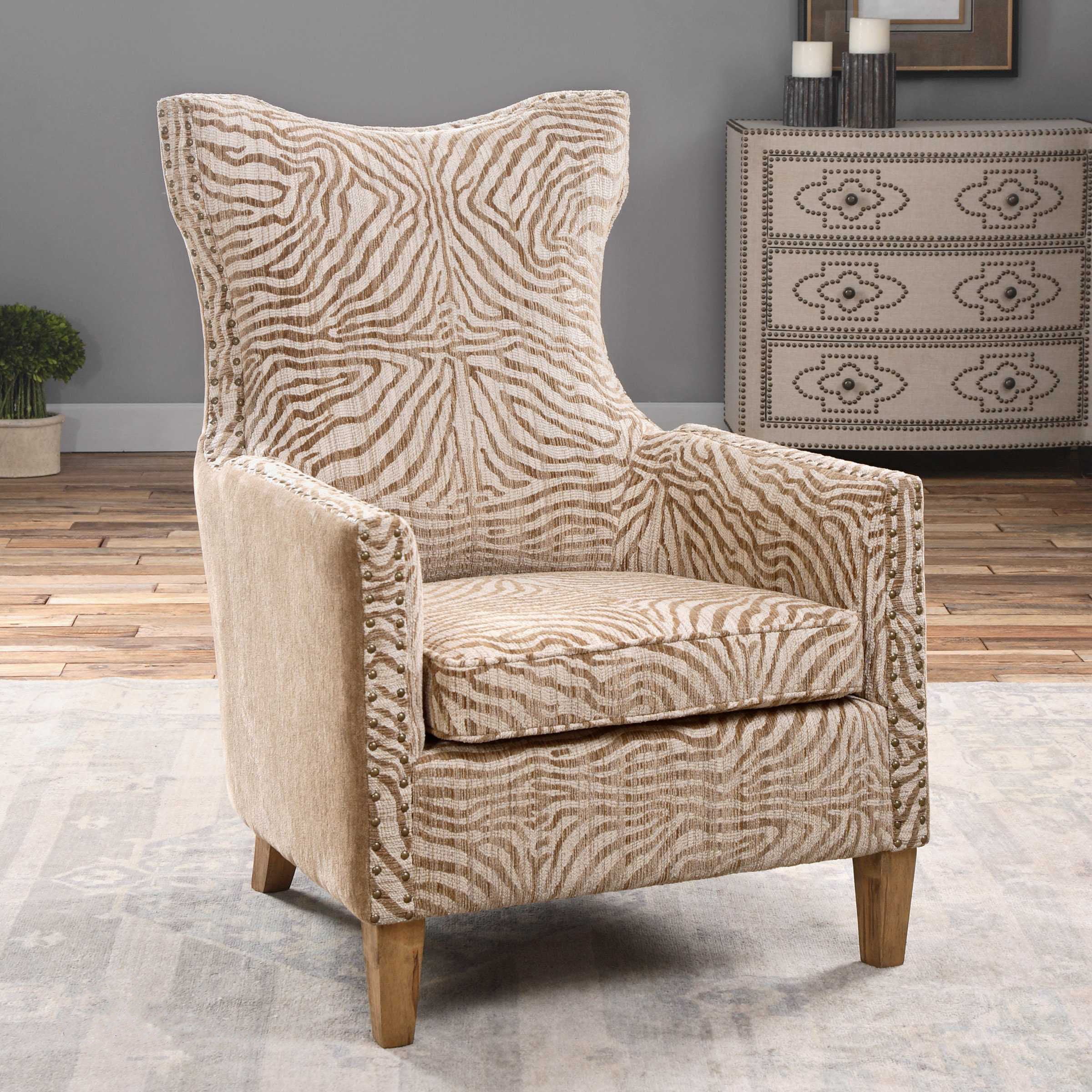 Kiango - Animal Pattern Armchair - Light Brown - Image 2