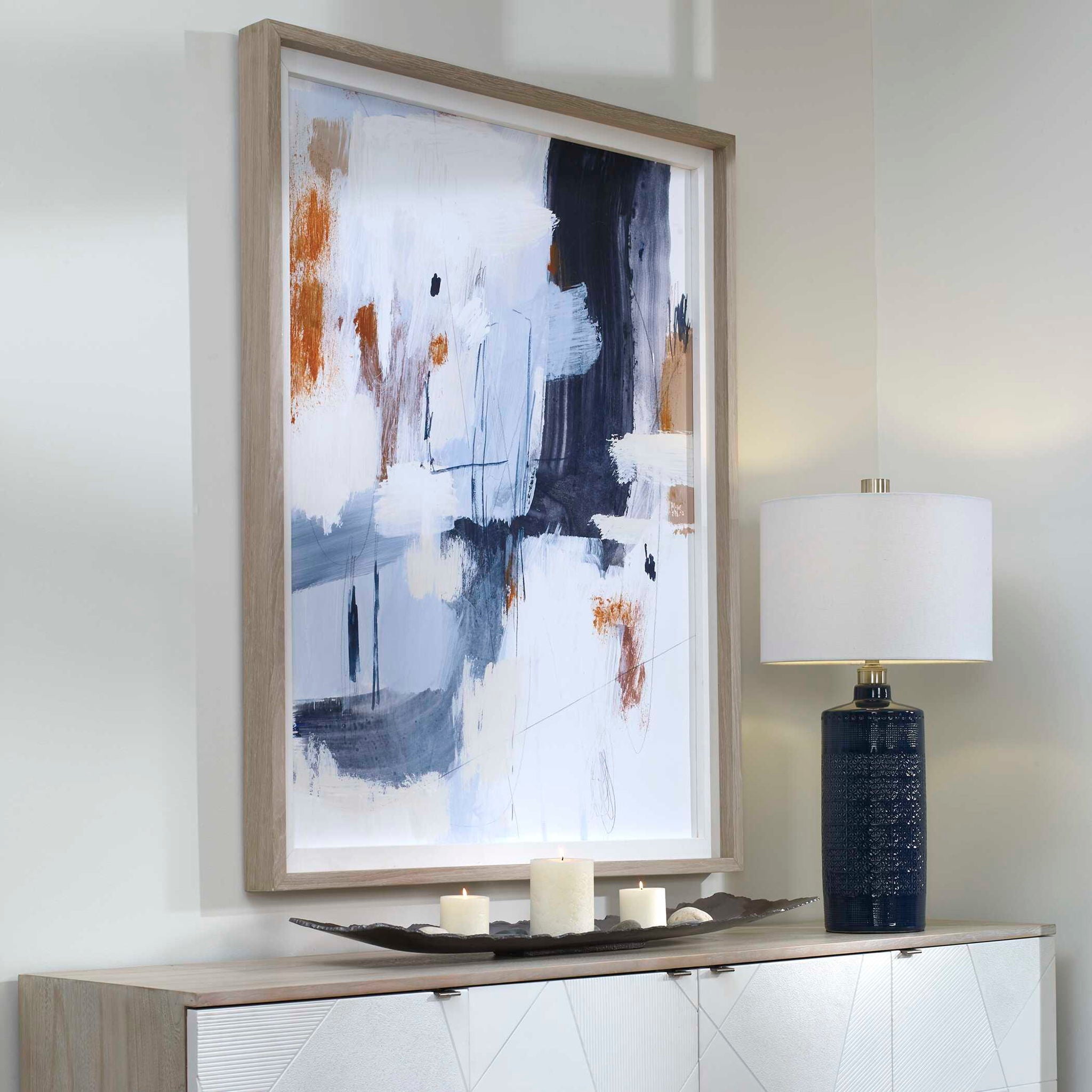 Variant - Abstract Framed Print - Blue - Image 2