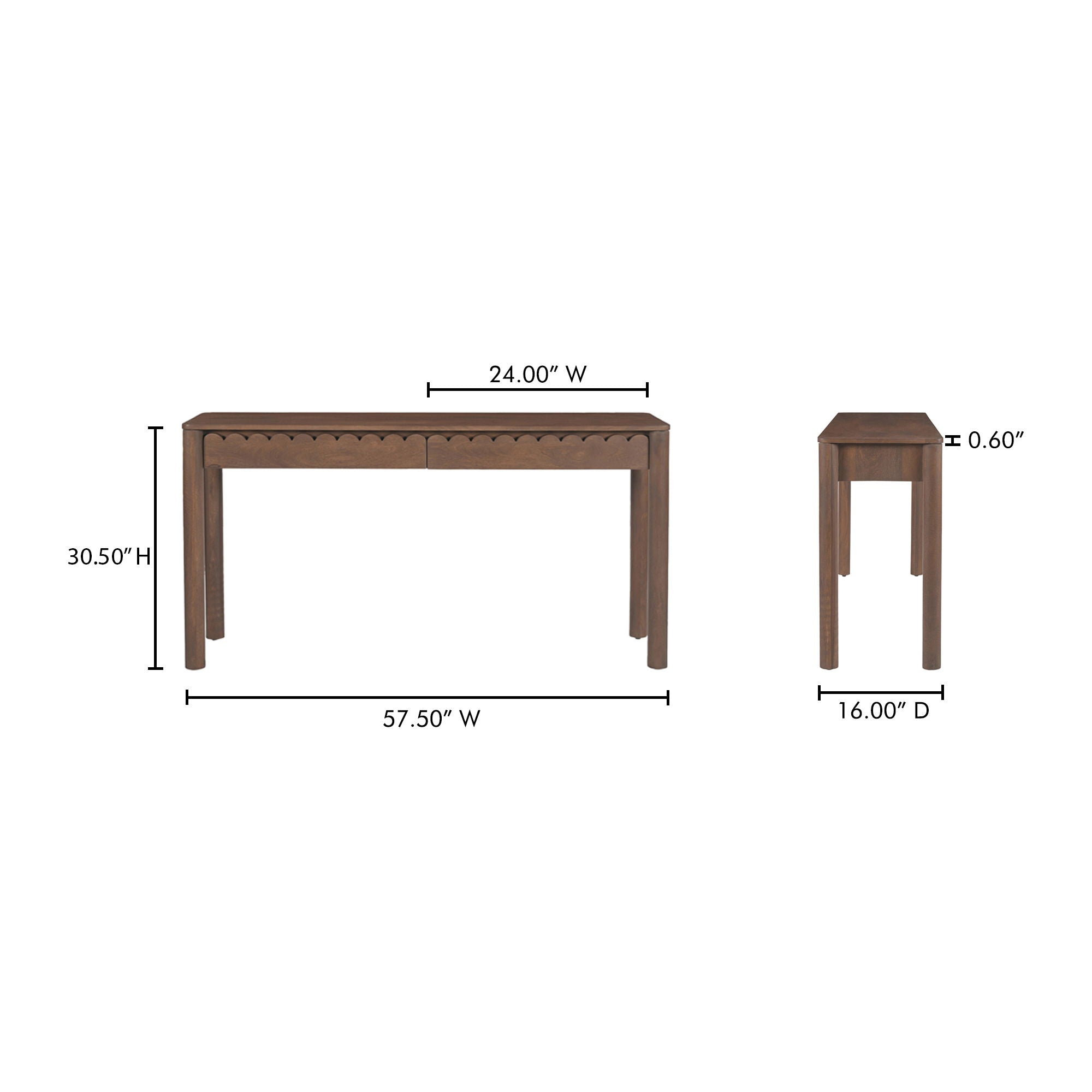 Wiley - Console Table - Vintage Brown - Image 2