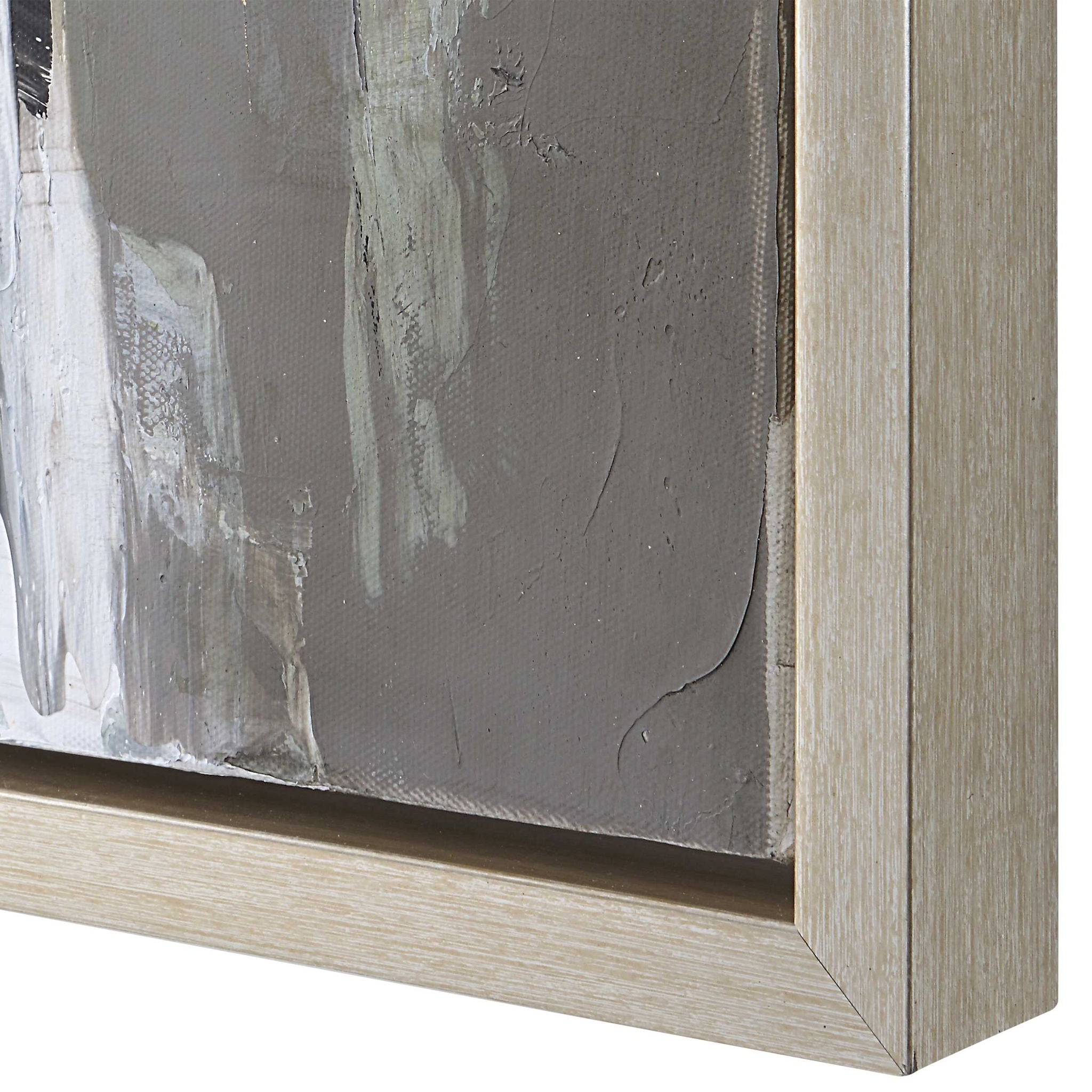 Natural Springs - Hand Painted Canvas Art - Pearl Silver - Image 3