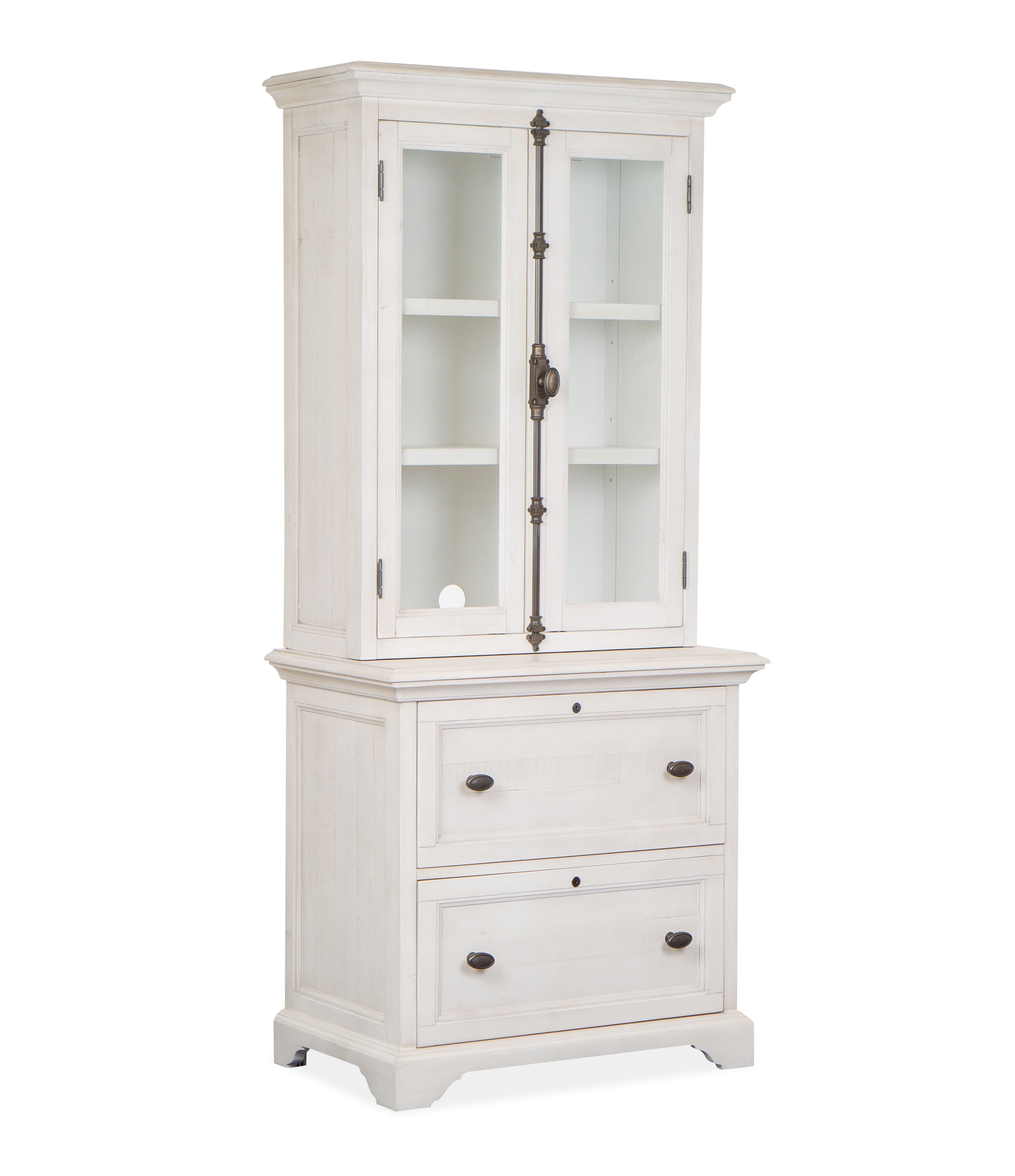 Bronwyn - Lateral File With Hutch - Alabaster - Image 2