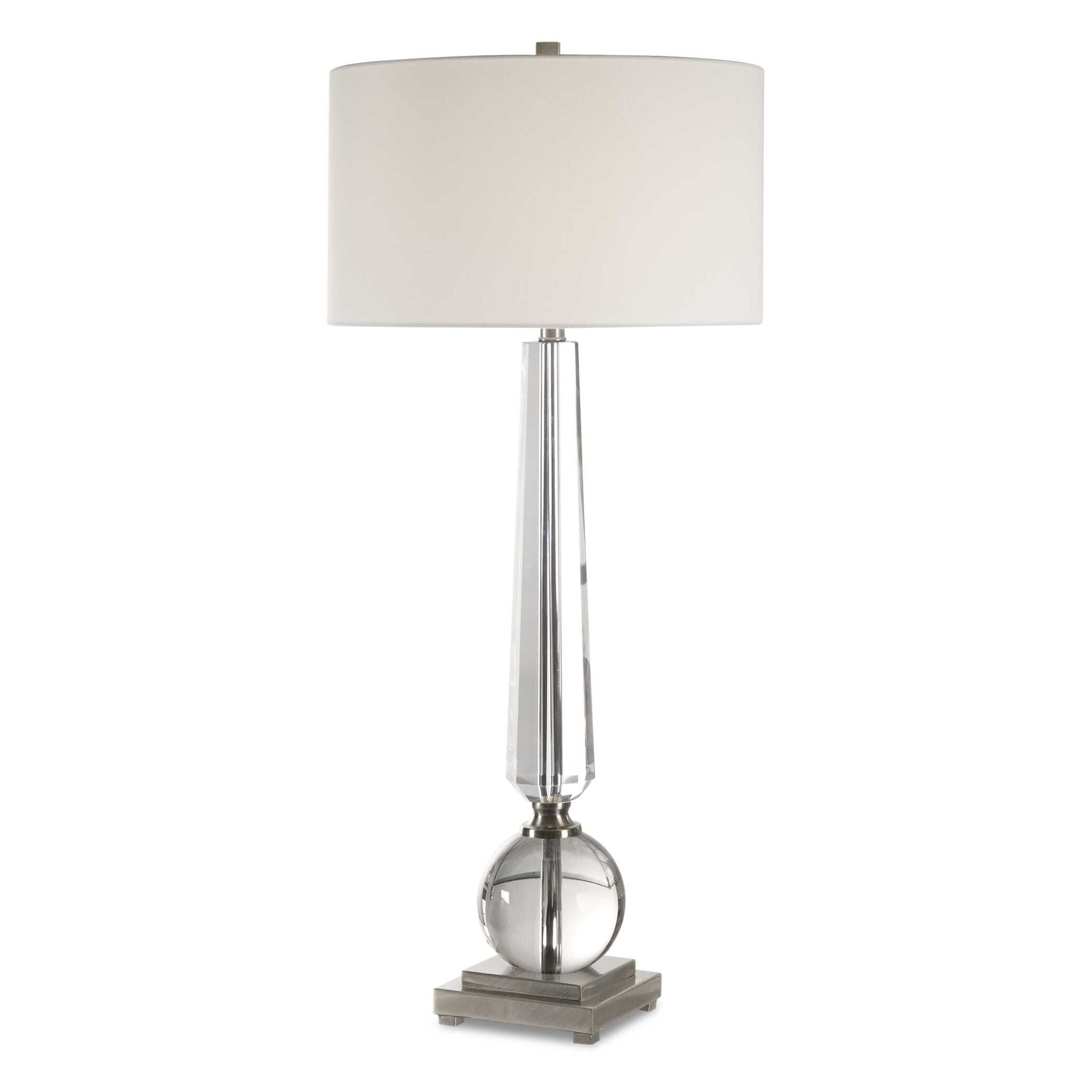 Crista – Crystal Lamp – Pearl Silver