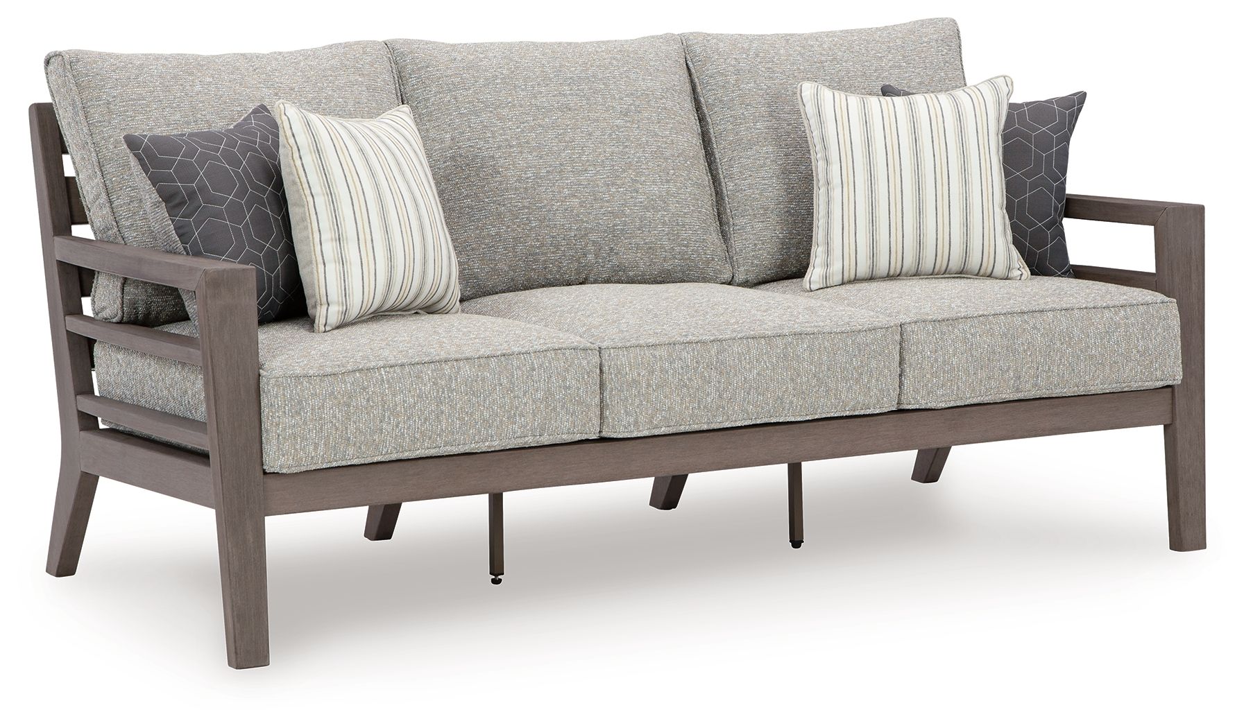 Hillside Barn – Sofa With Cushion – Gray / Brown