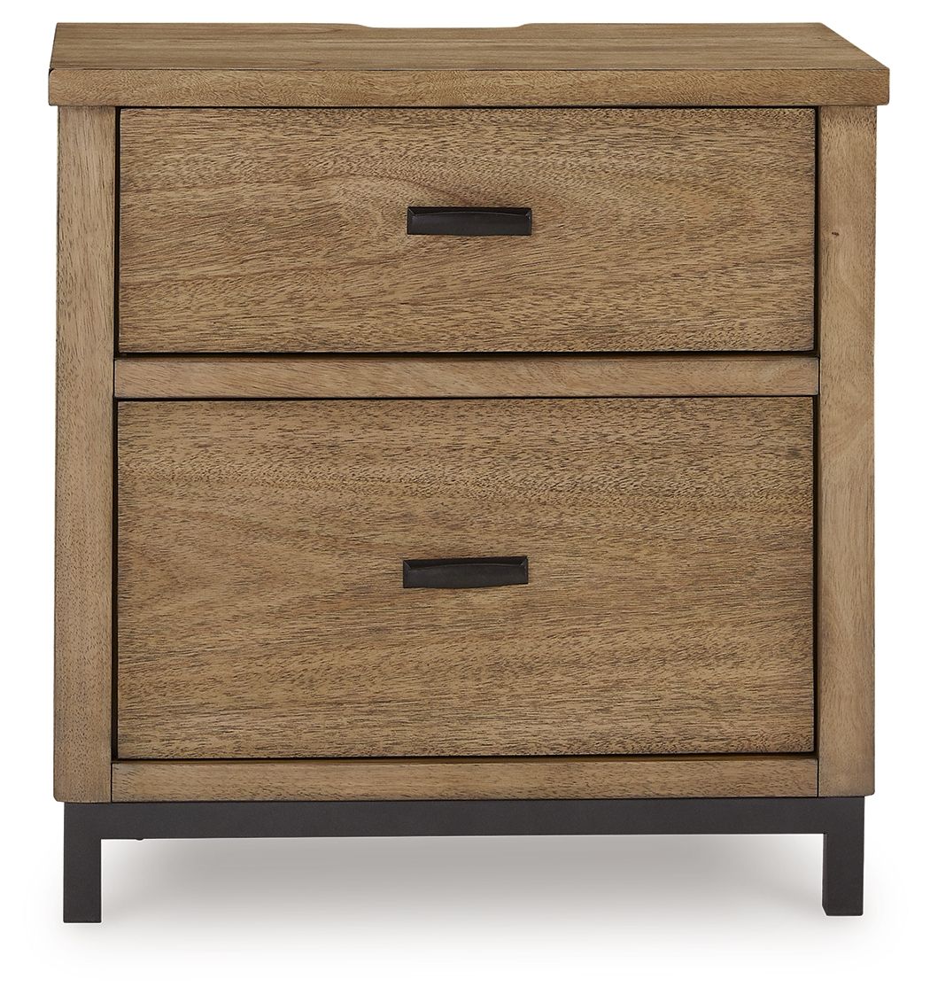 Tomtyn - Two Drawer Night Stand - Light Brown - Image 3