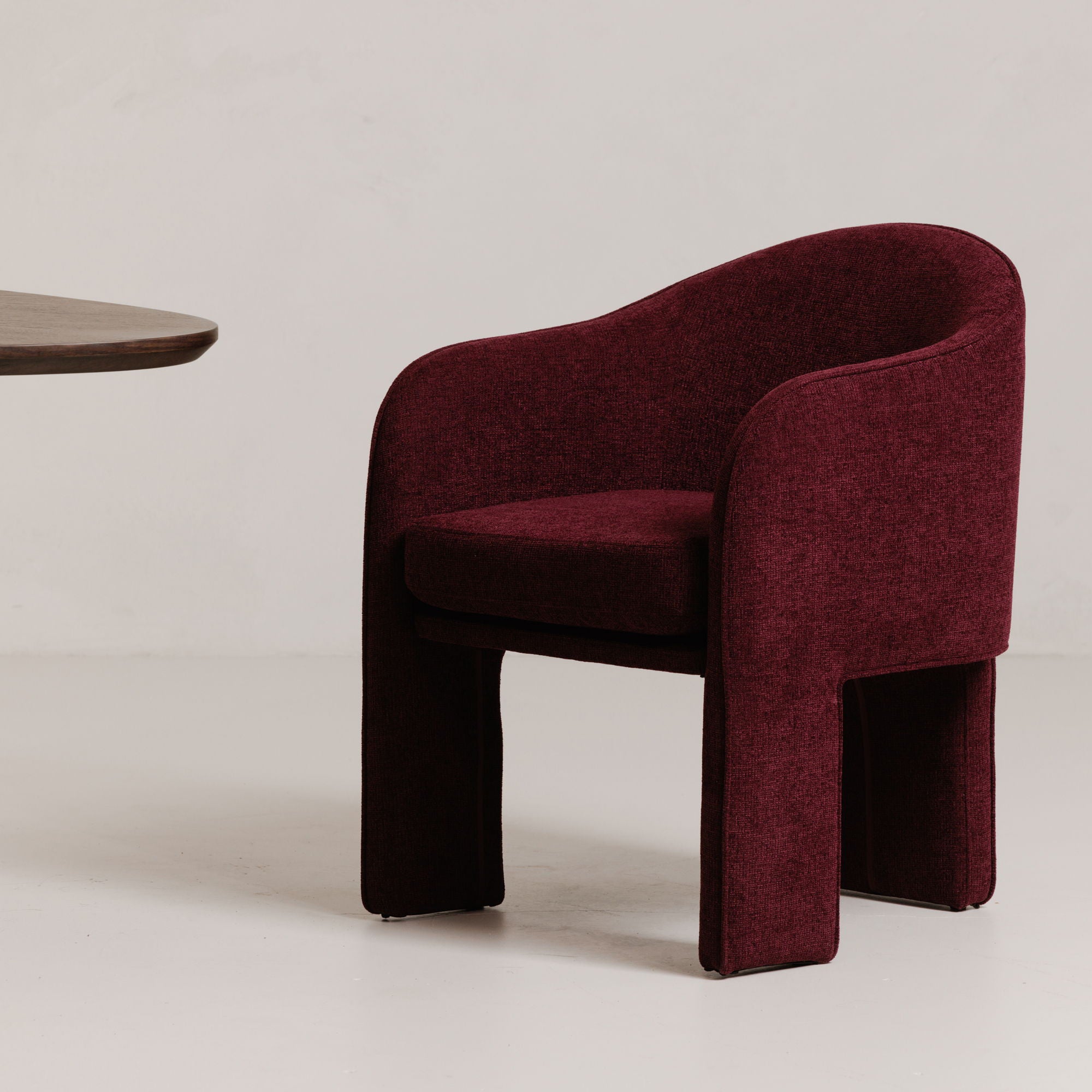 Clara - Performance Fabric Dining Chair - Plum - Image 3