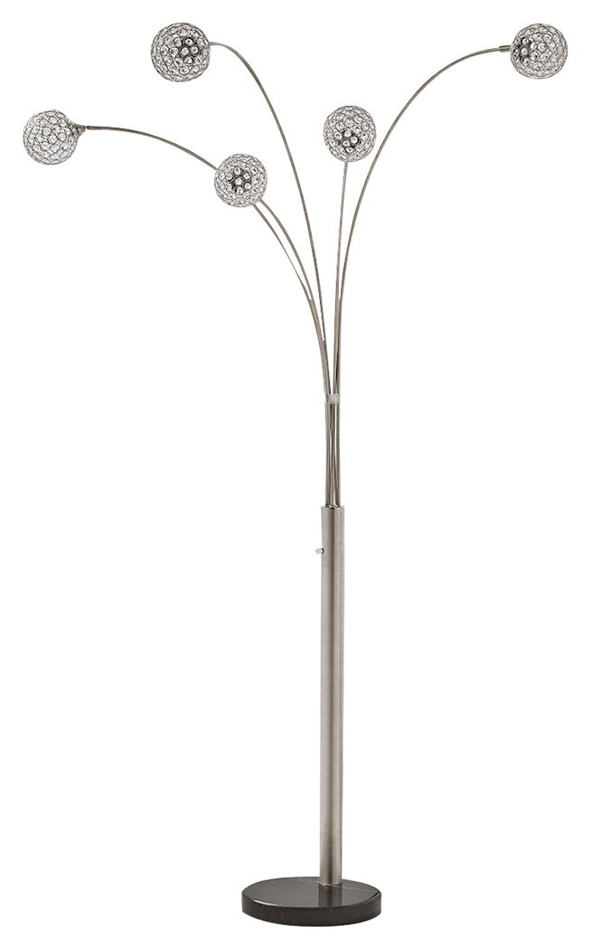 Winter - Metal Arc Lamp  - Silver Finish - Image 1