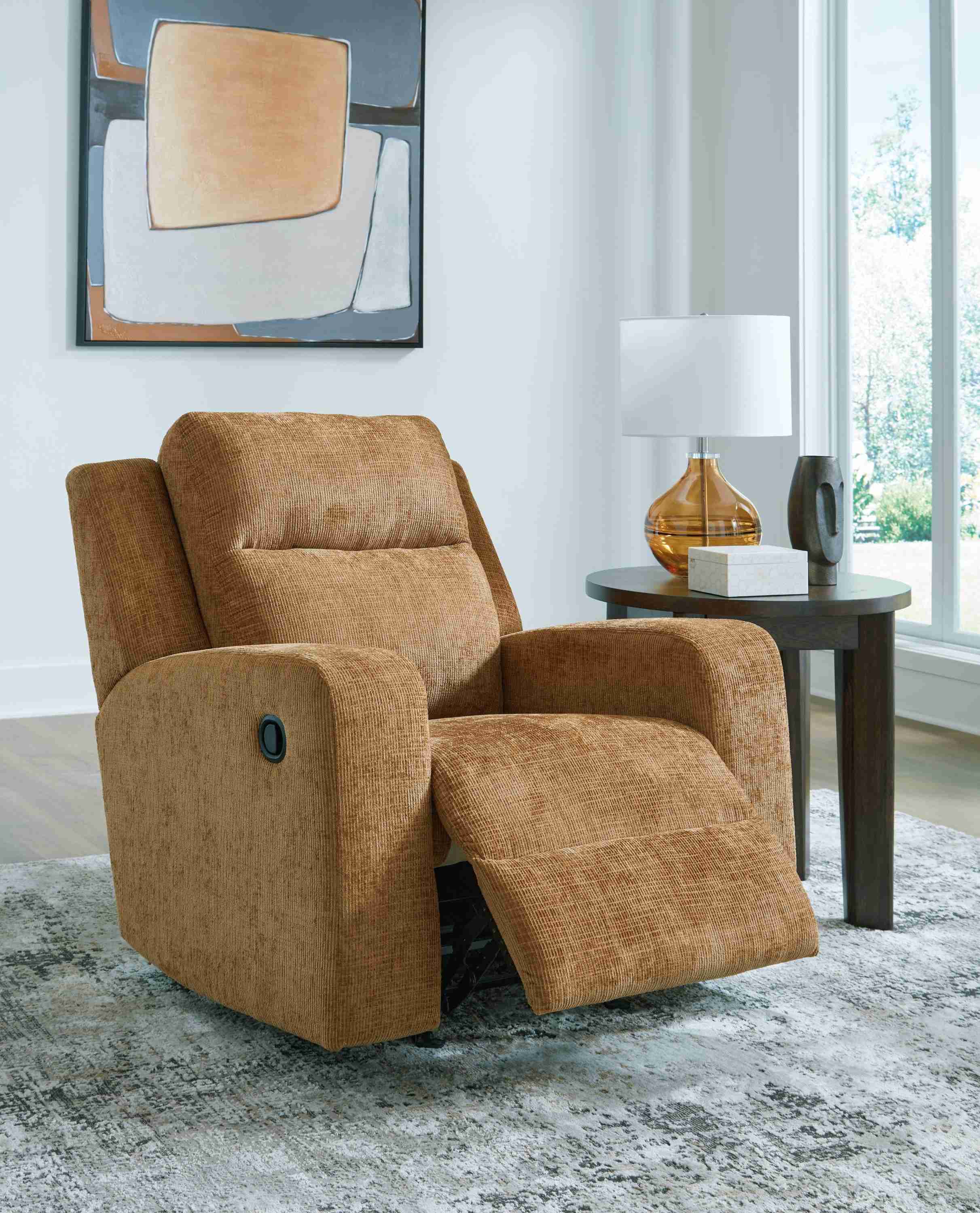 Kanlow - Rocker Recliner - Fabric - Honey - Image 2