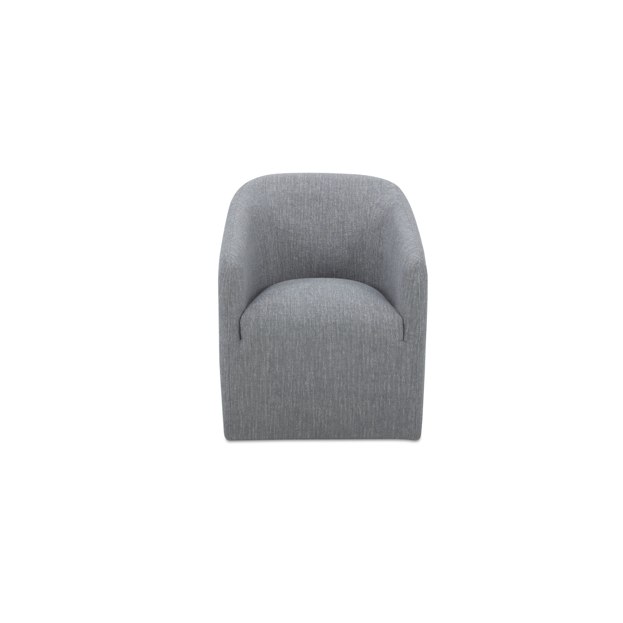 Sandy - Fabric Rolling Dining Chair - Gray - Image 1