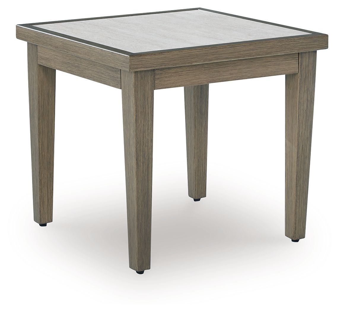 Rainier Ranch - Square End Table - Brown / Beige - Image 1