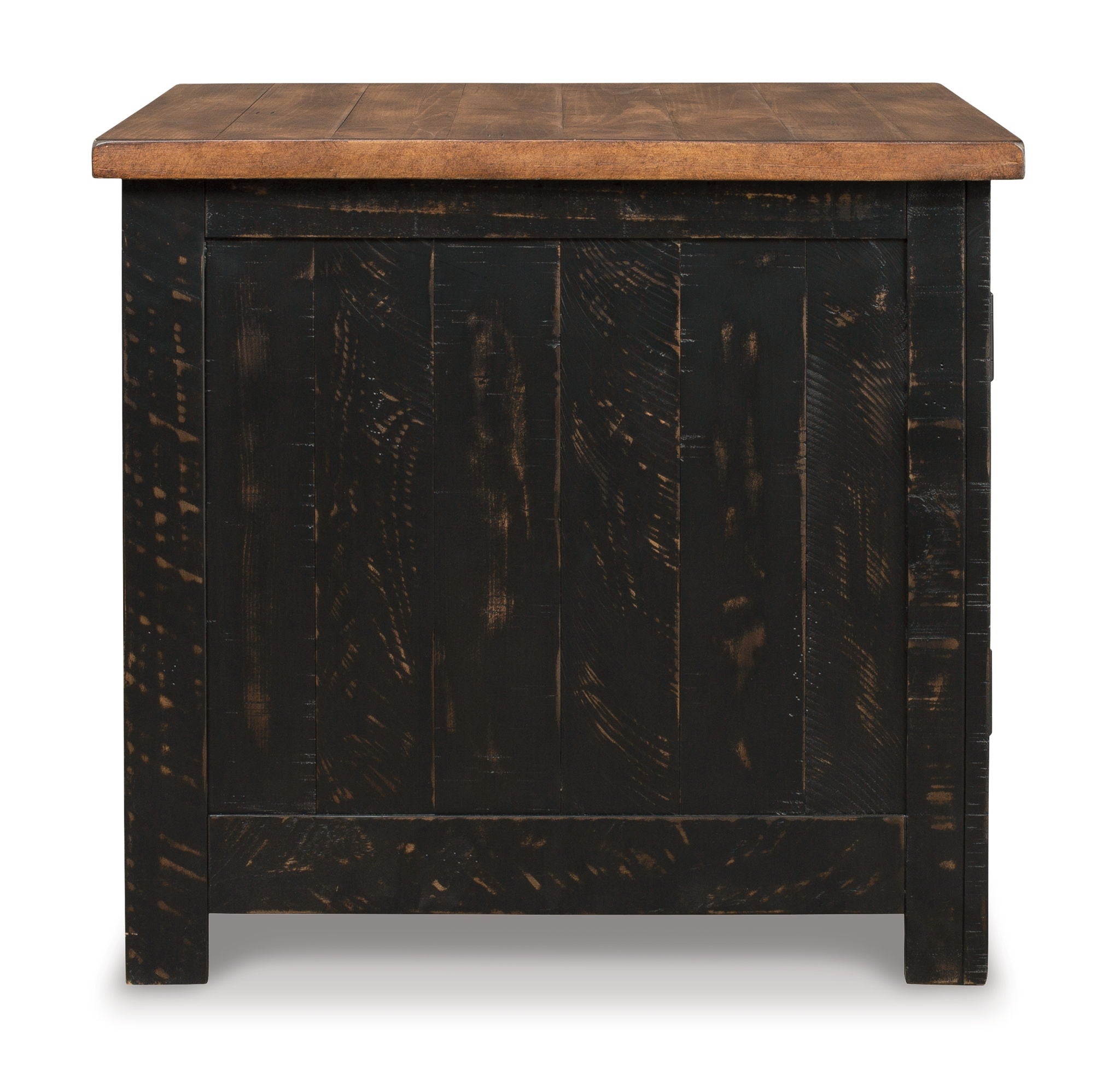 Valebeck - Rectangular End Table - Black / Brown - Image 2