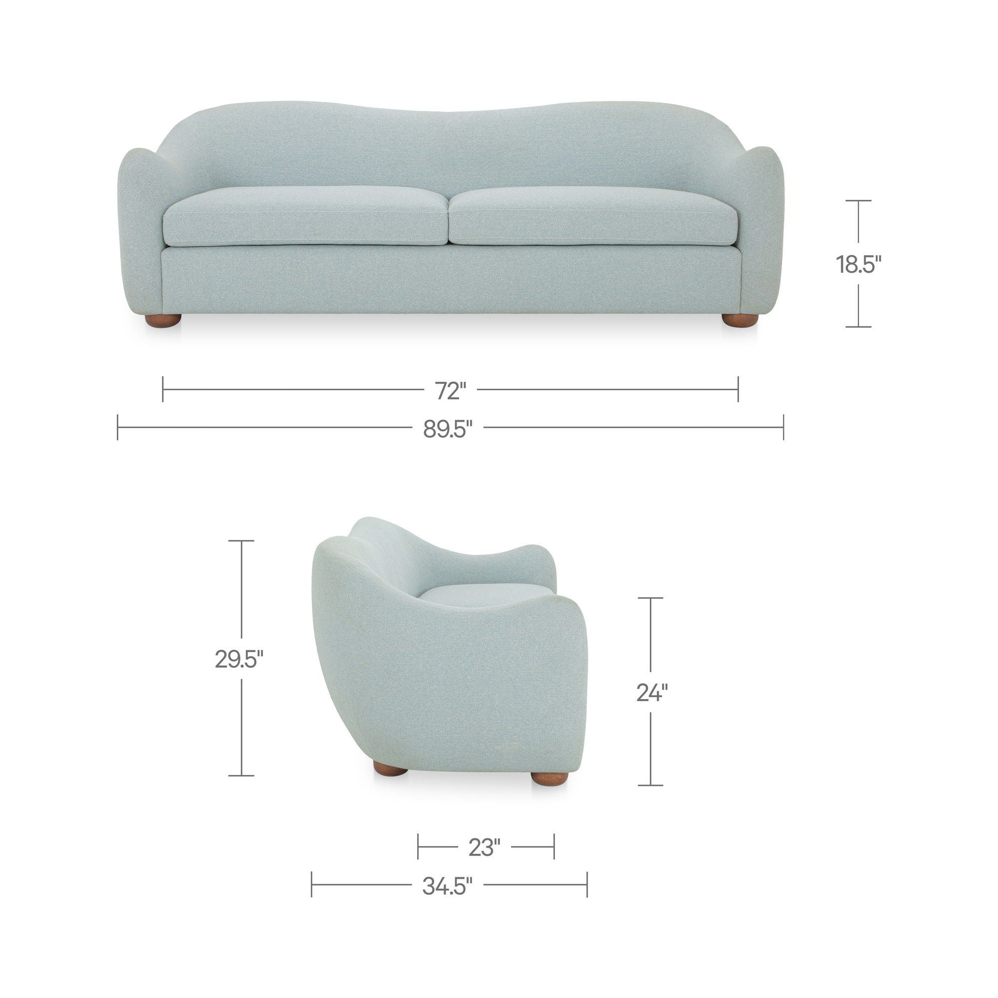 Bria - Sofa - Light Blue - Image 2