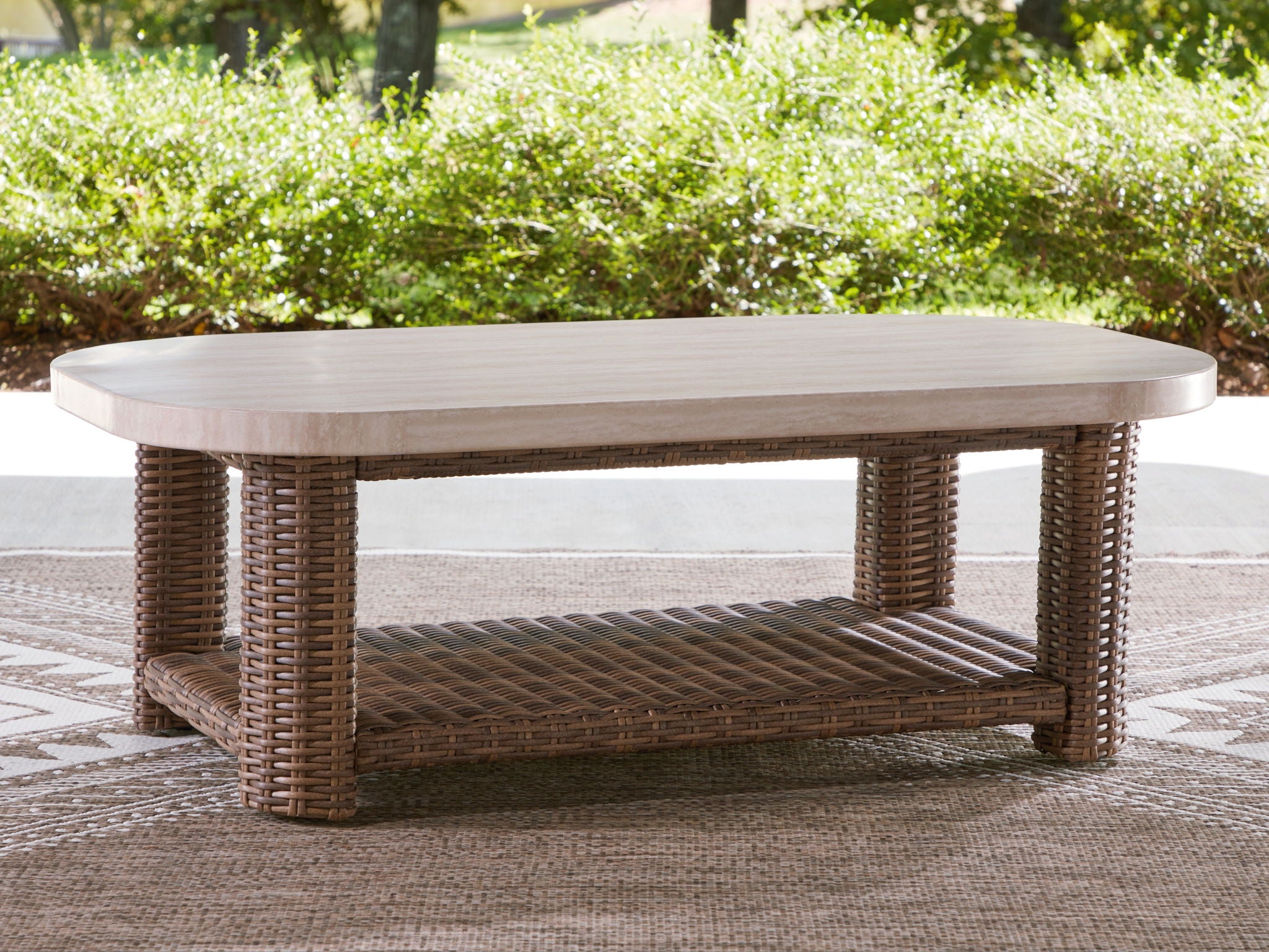 Dolan Creek - Rectangular Cocktail Table - Beige / Brown - Image 3