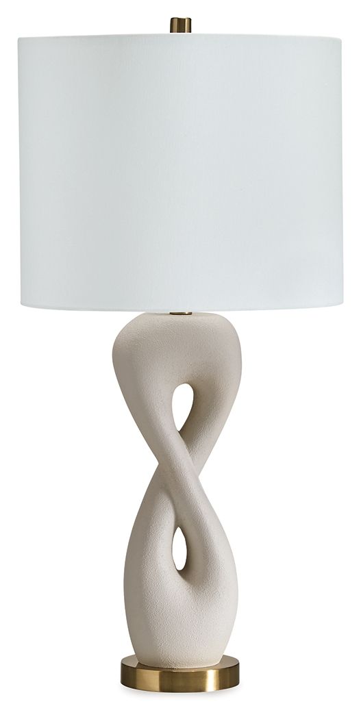 Judrich - Poly Table Lamp - White / Gold Finish - Image 1