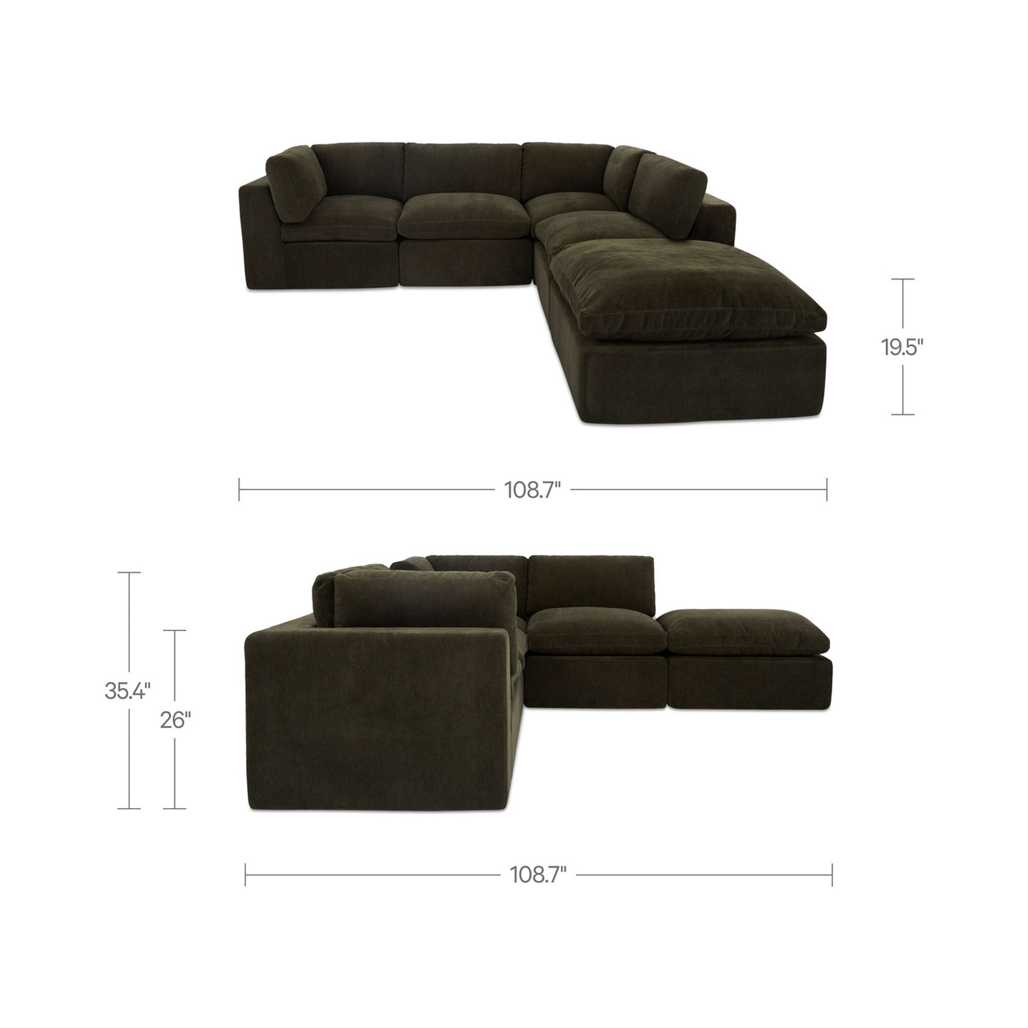 Cates - Dream Modular Sectional - Dark Green - Image 3