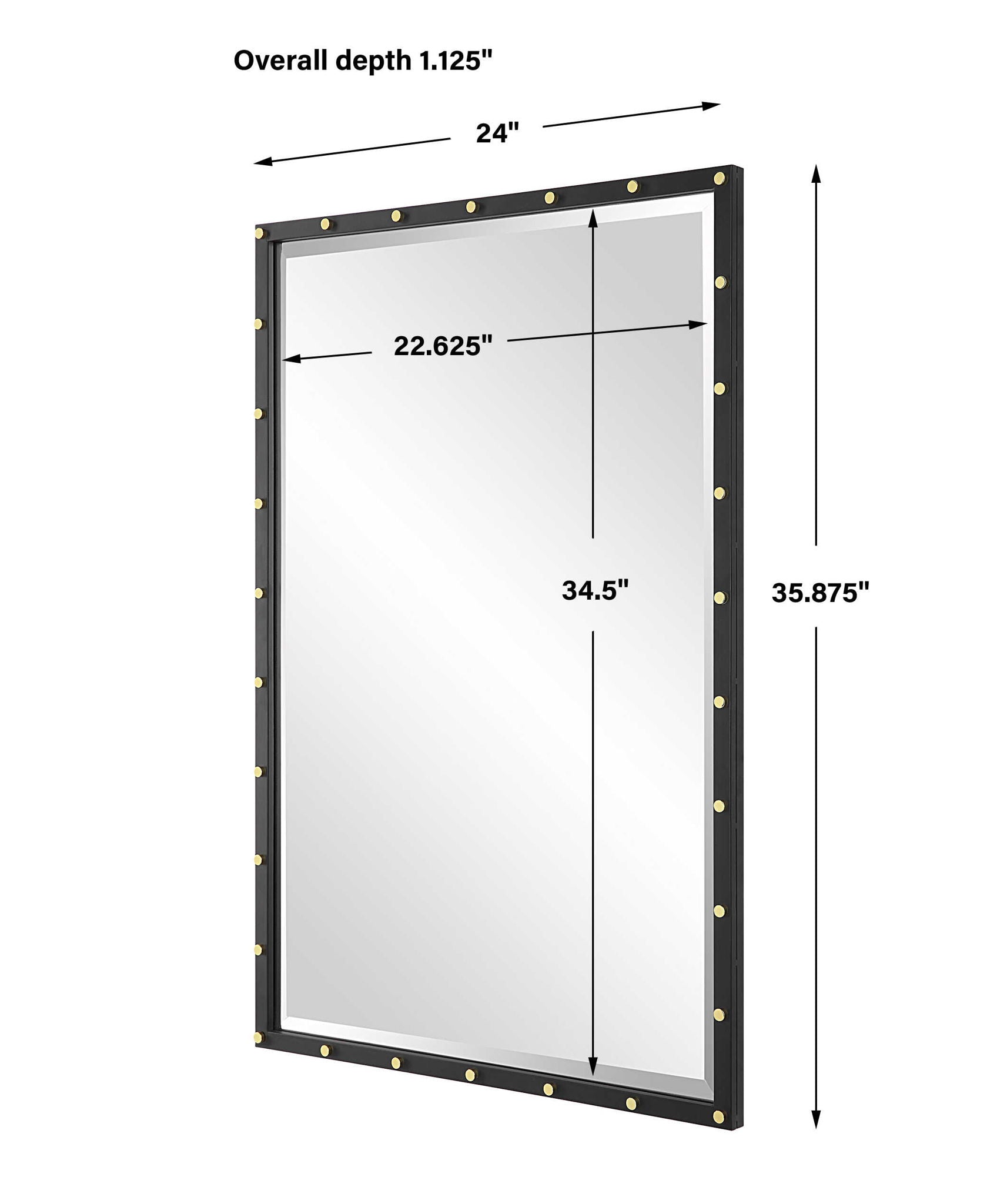 Benedo - Industrial Vanity Mirror - Black - Image 2