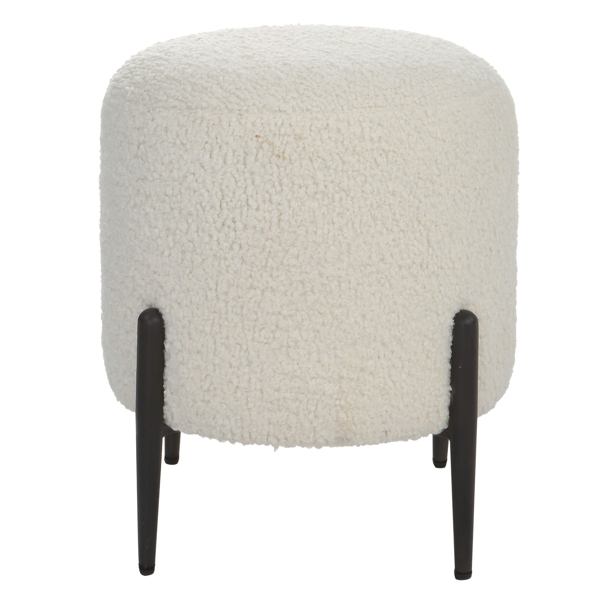 Arles – Shearling Brass Ottoman
