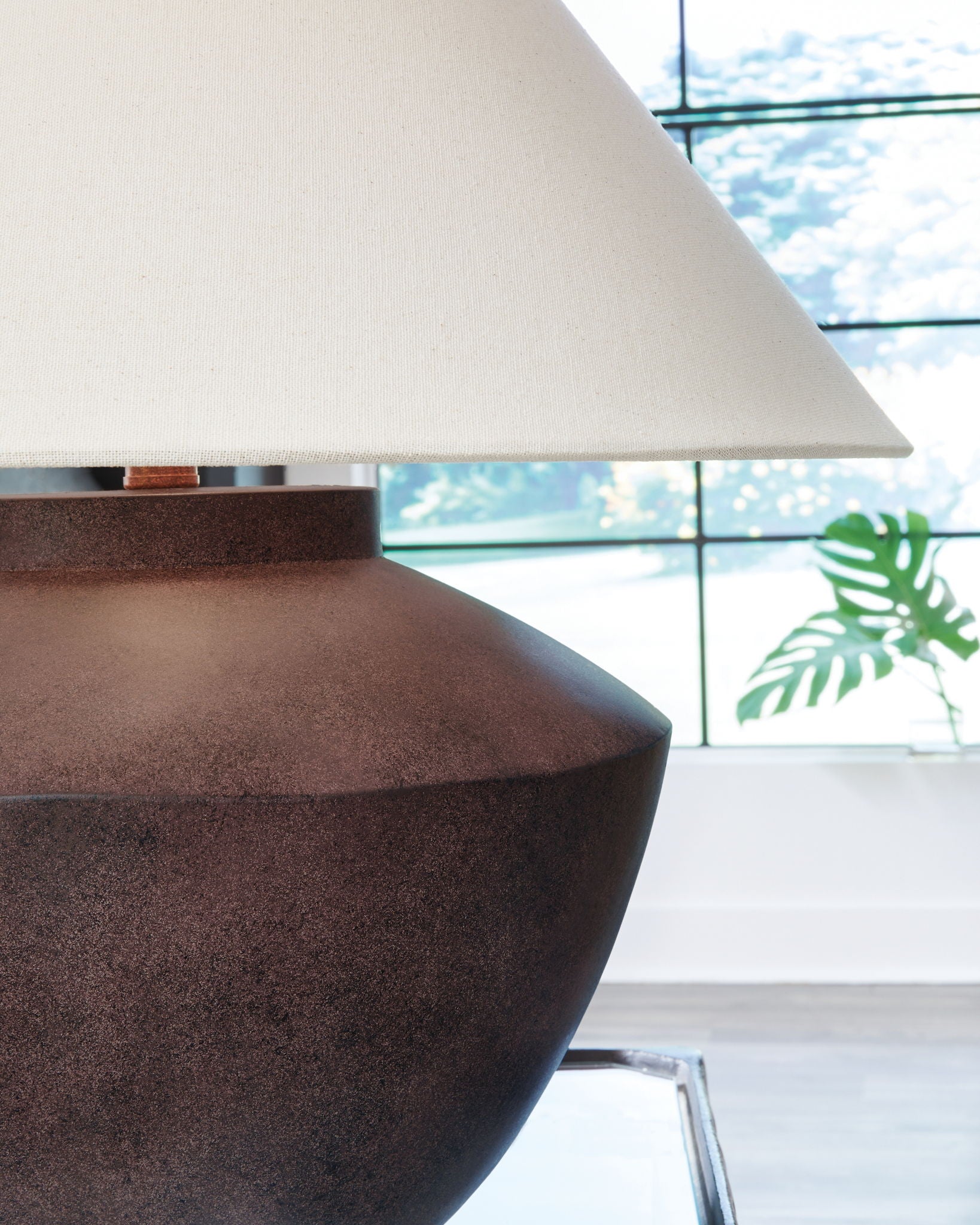Honsworth - Poly Table Lamp - Antique Brown - Image 2