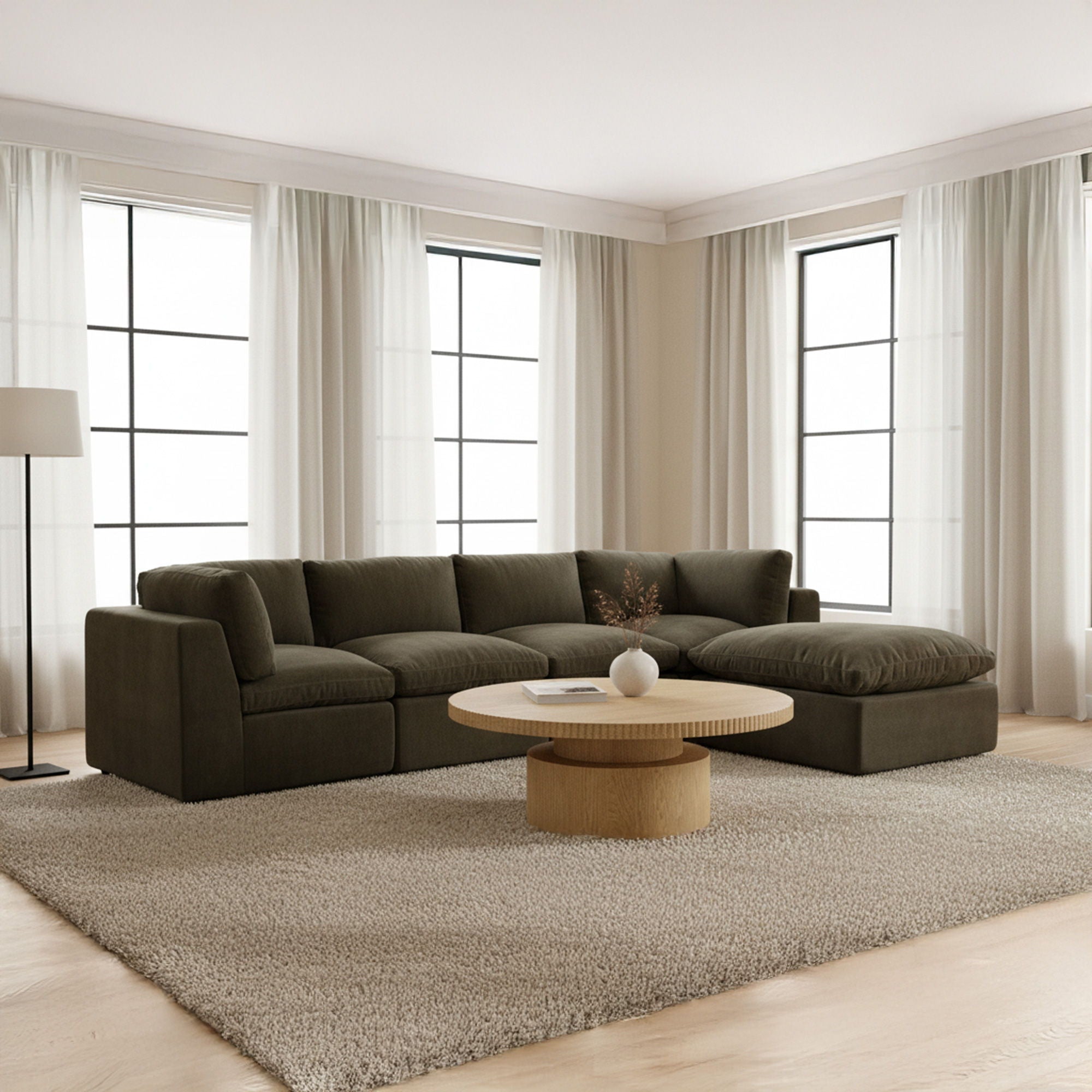 Cates - Corner Chair - Dark Green - Image 2
