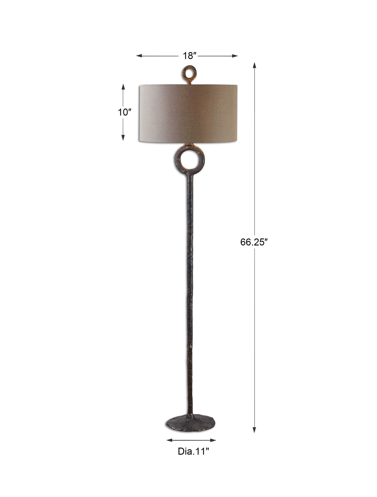 Ferro - Cast Iron Floor Lamp - Dark Brown - Image 2