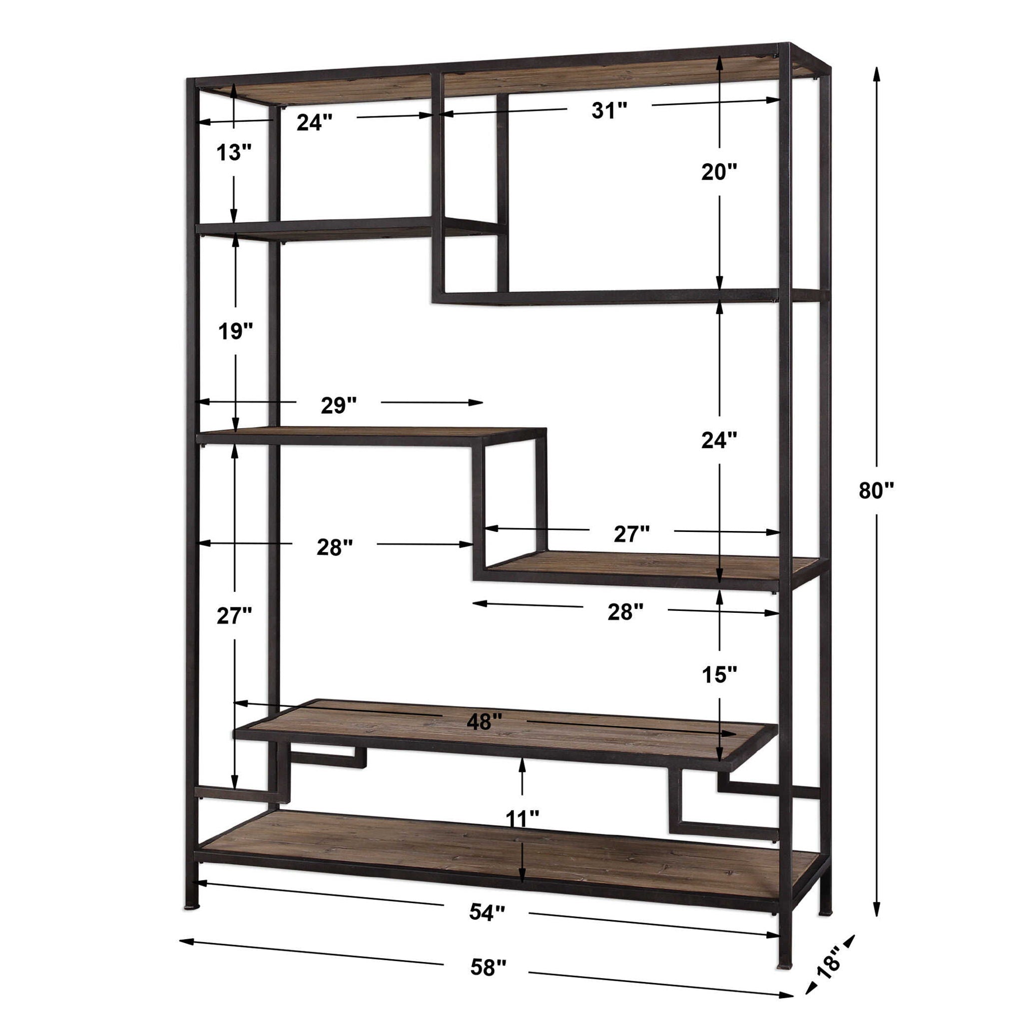 Sherwin - Industrial Etagere - Light Brown - Image 2