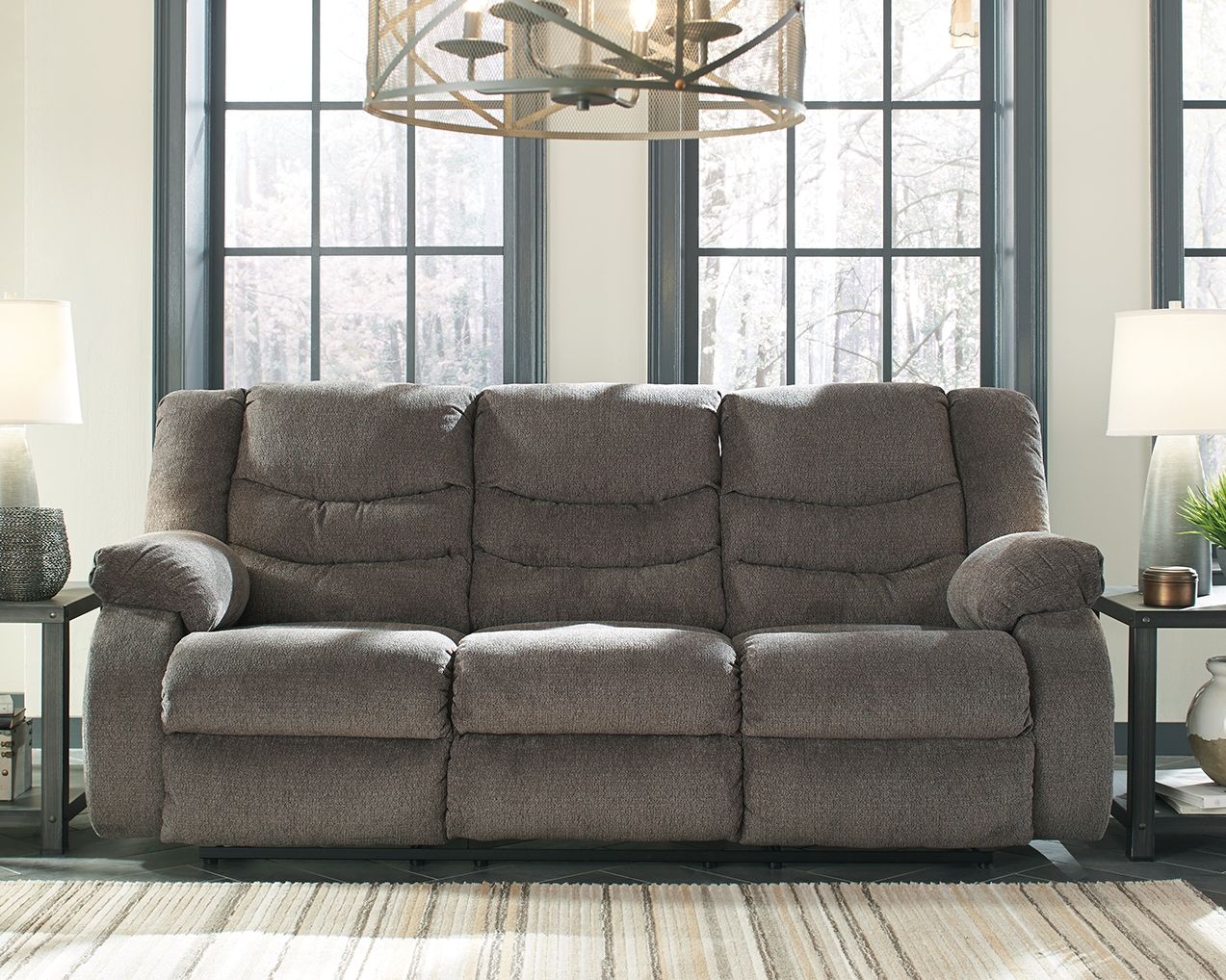 Tulen - Reclining Sofa - Dark Gray - Image 2