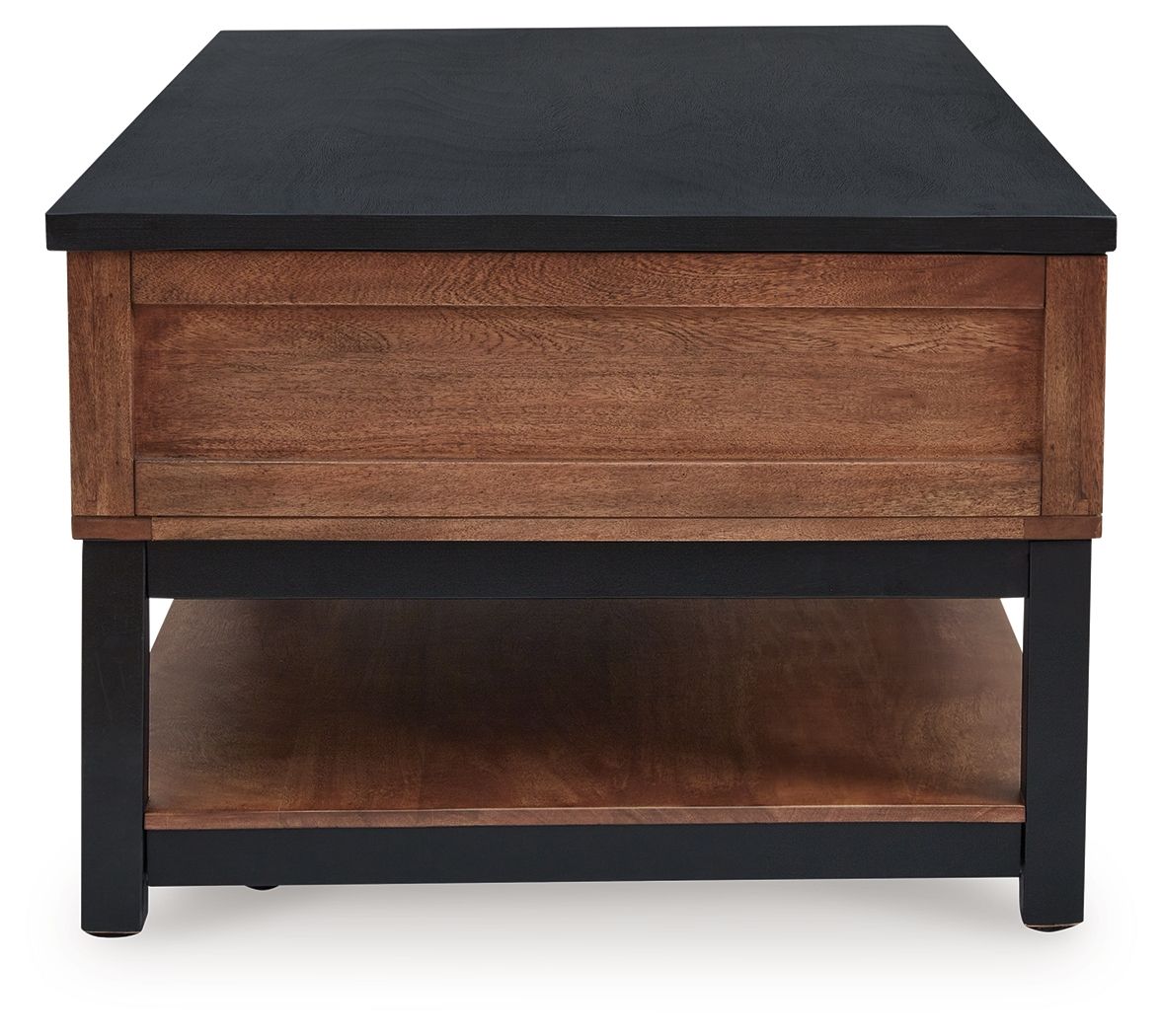 Kallari - Lift Top Cocktail Table - Warm Brown / Black - Image 3
