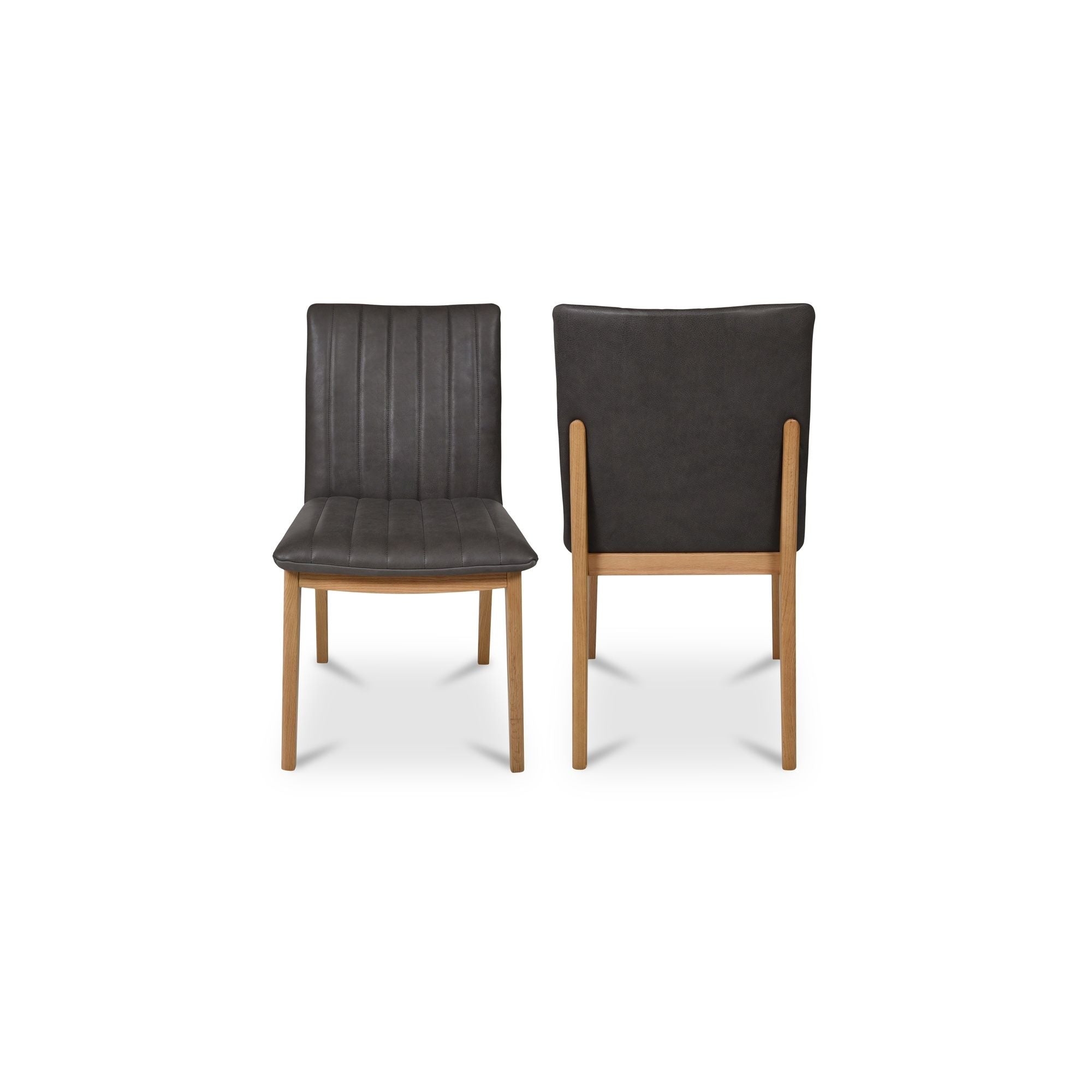 Demi - Leather Dining Chair (Set of 2) - Brown - Image 2