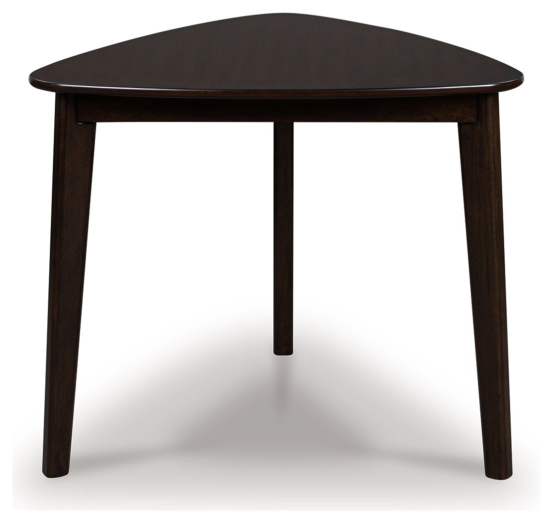 Mallenette - Triangle Dining Room Table - Merlot - Image 3