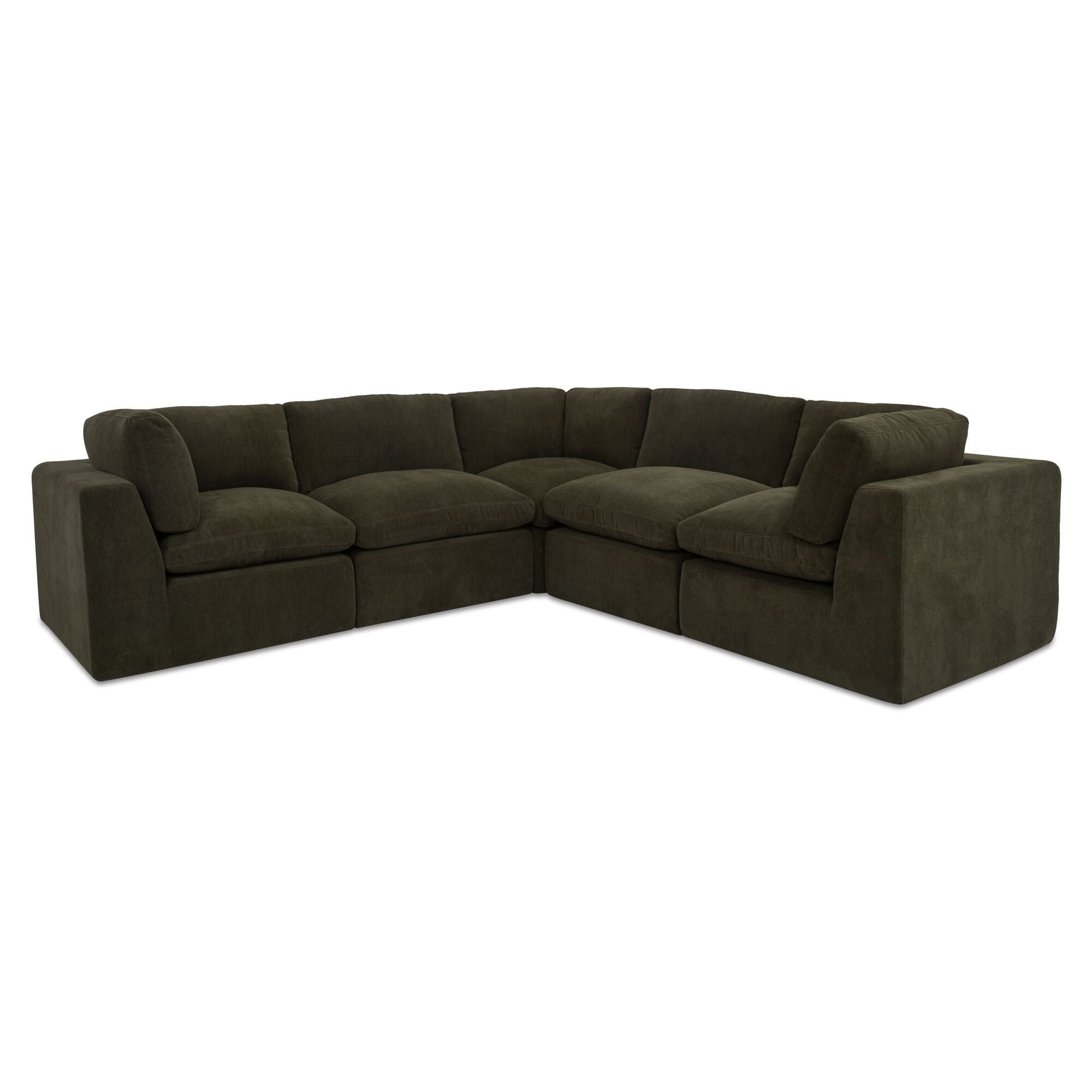 Cates - Classic L Modular Sectional - Dark Green - Image 2