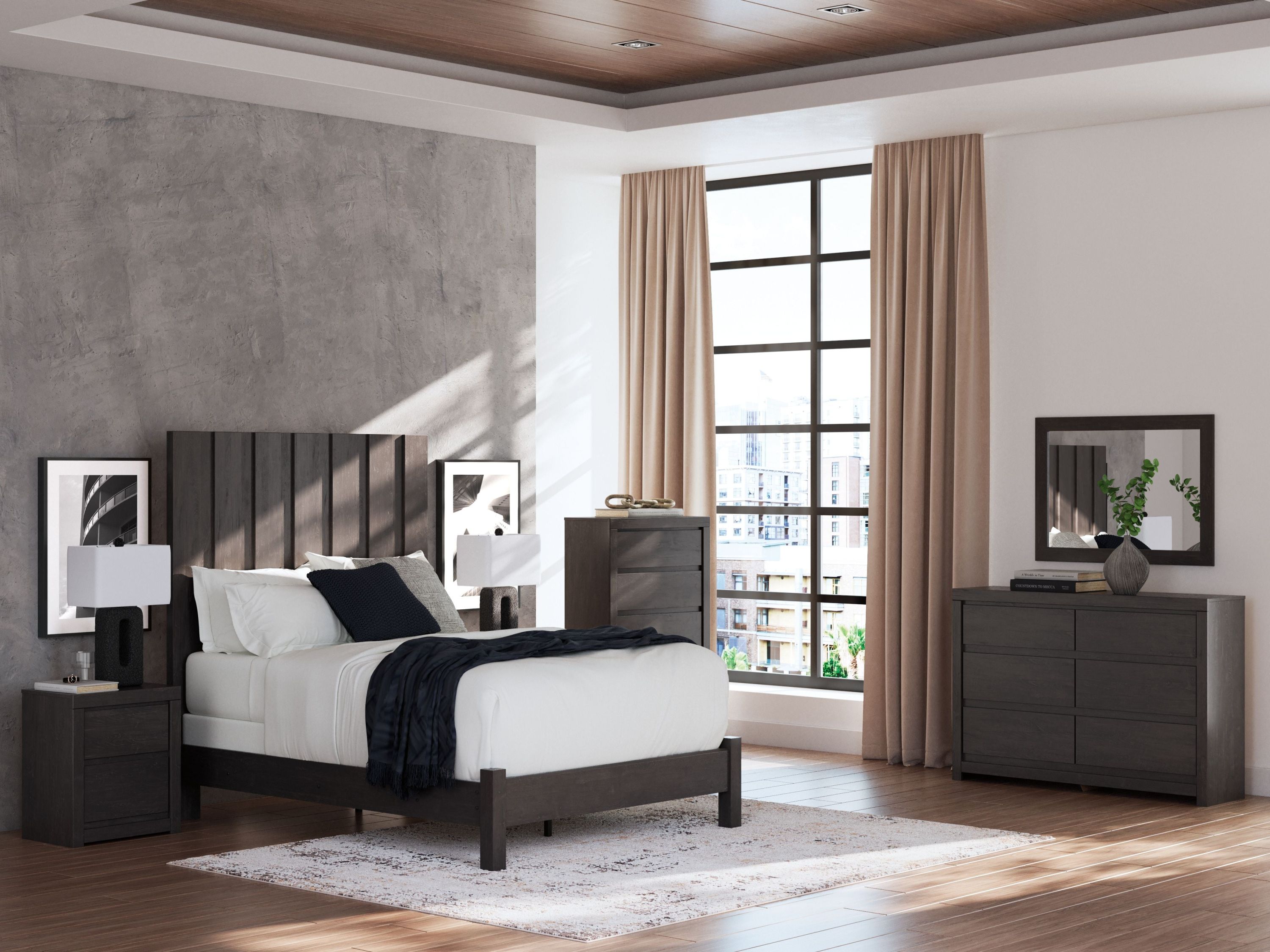 Fraluna - Six Drawer Dresser - Charcoal - Image 2