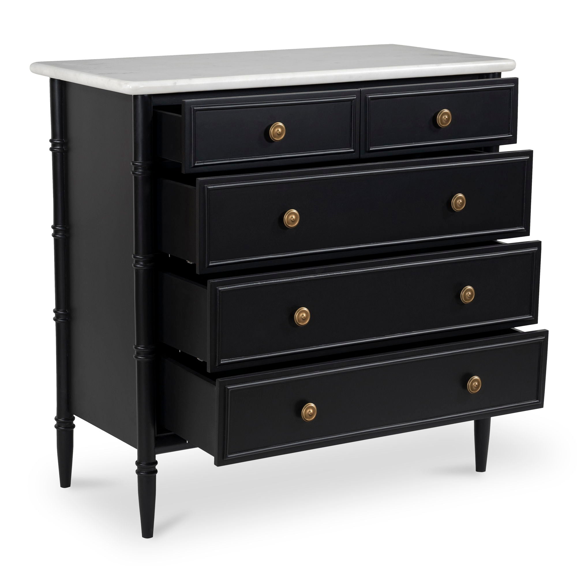 Eleanor - 5 Drawer Chest - Black - Image 3