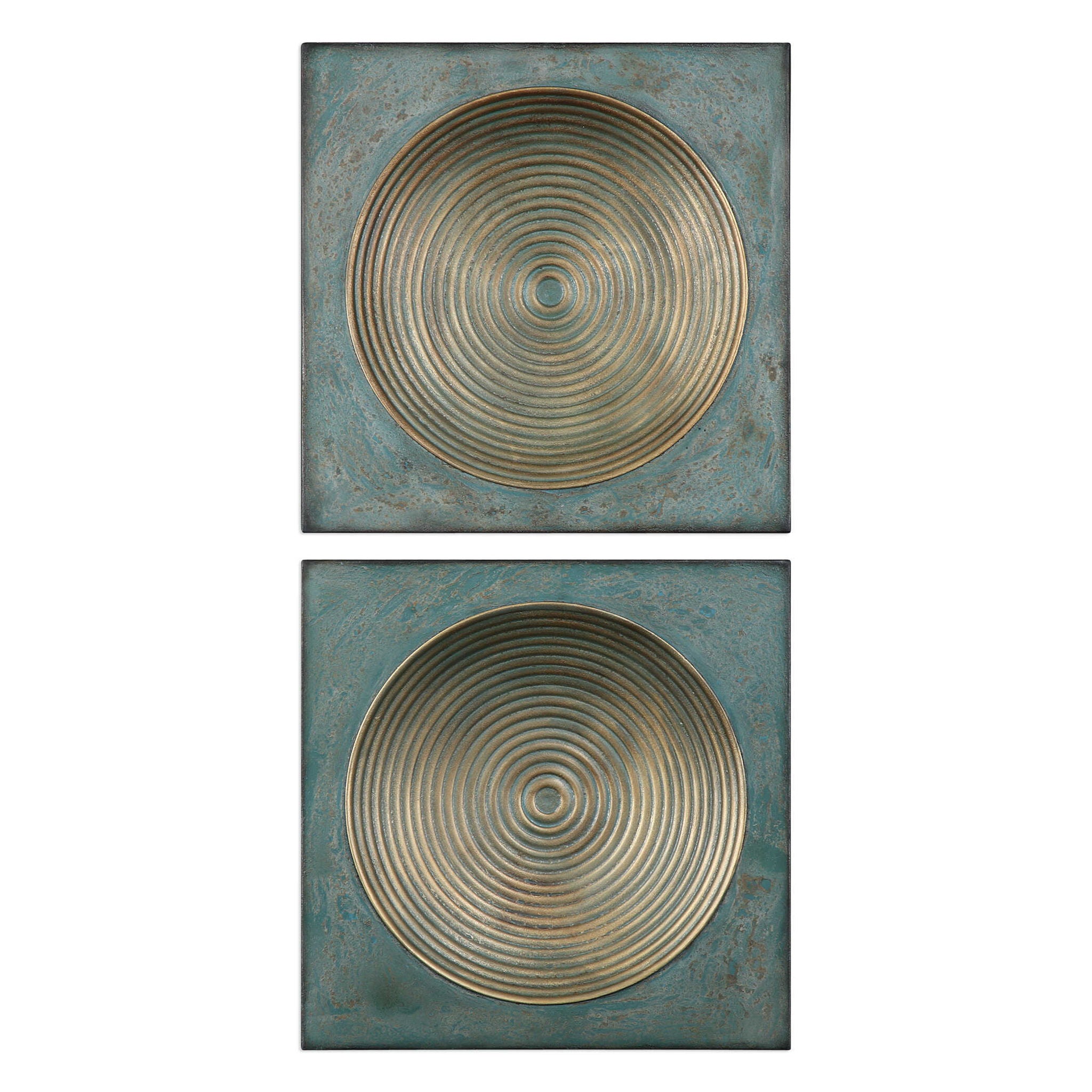 Sybil – Squares (Set of 2) – Antique Gold